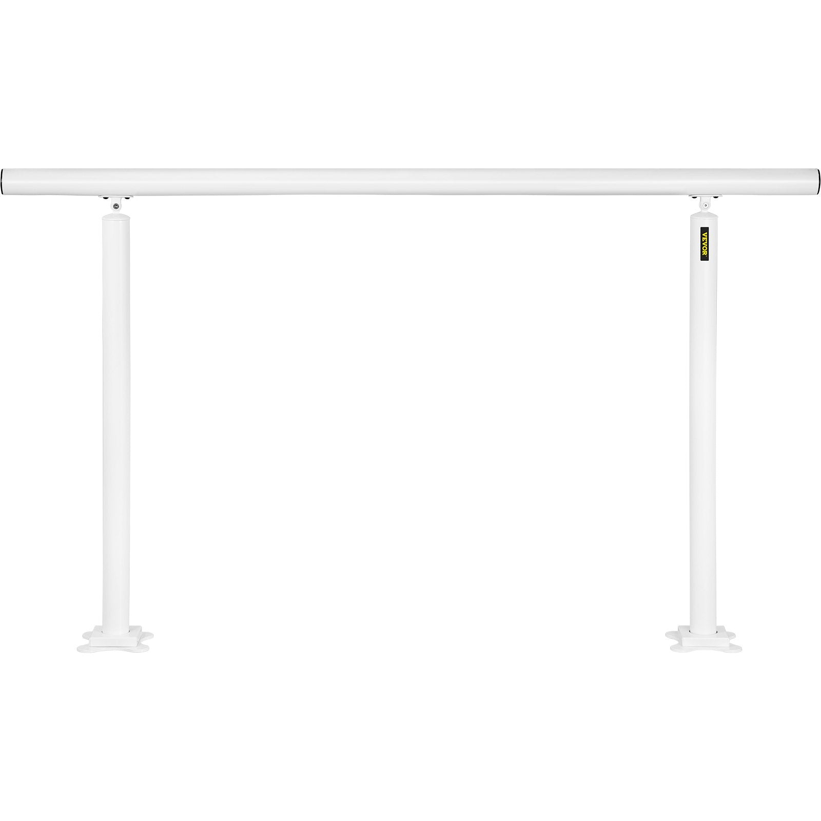 VEVOR Outdoor Stair Railing Kit, 5 FT Handrails 0-5 Steps, Adjustable Angle White Aluminum Stair Hand Rail for The Elderly, Handrails for Outdoor Steps