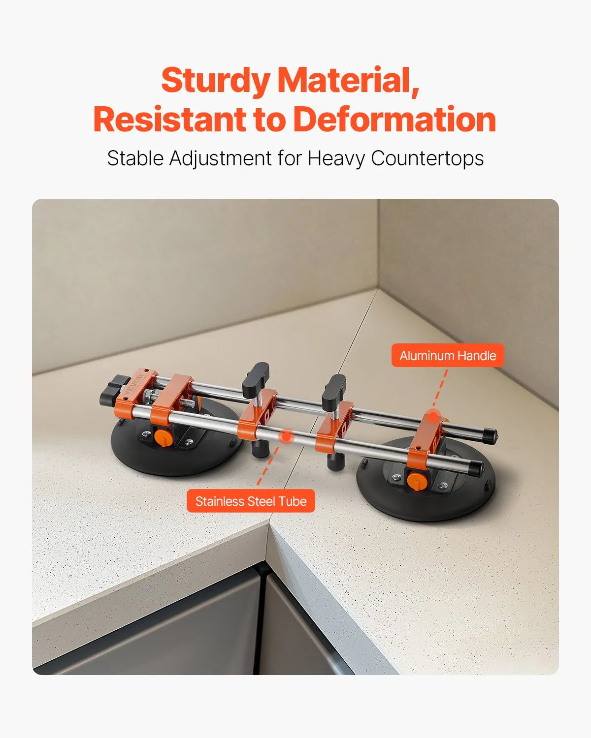 VEVOR Seamless Seam Setter 6" Suction Cup for Countertop Seam Joining & Leveling