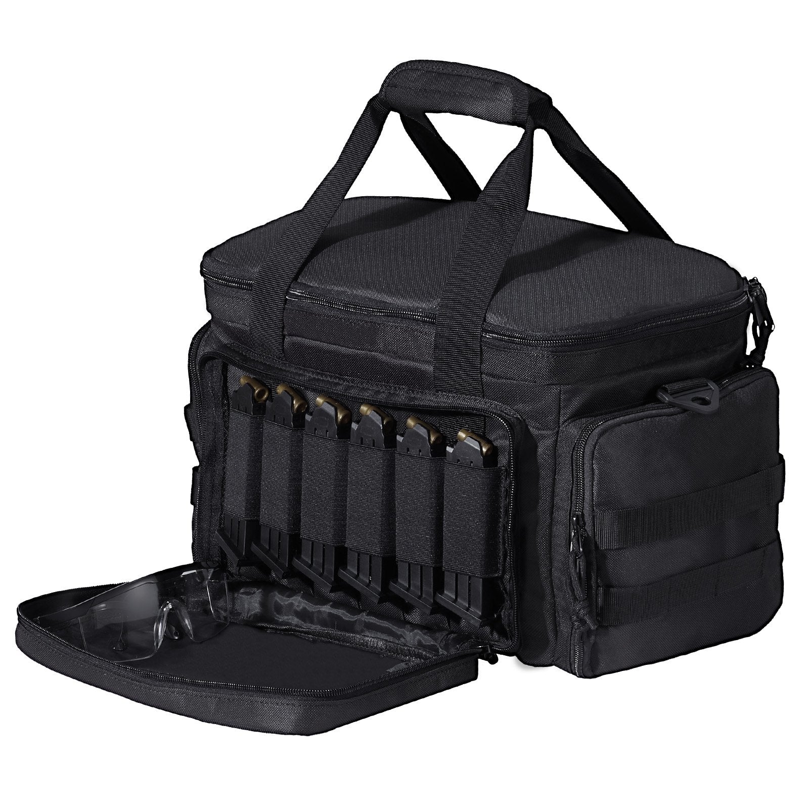VEVOR Soft Pistol Case for 4 Pistols Handgun Bag Outdoor Hunting Shooting Black