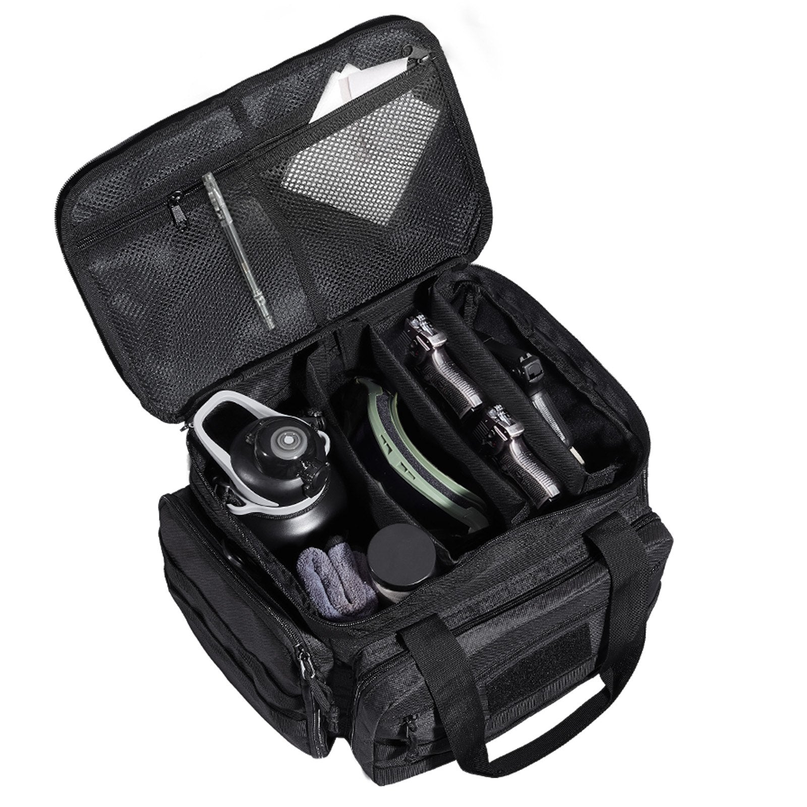 VEVOR Soft Pistol Case for 4 Pistols Handgun Bag Outdoor Hunting Shooting Black