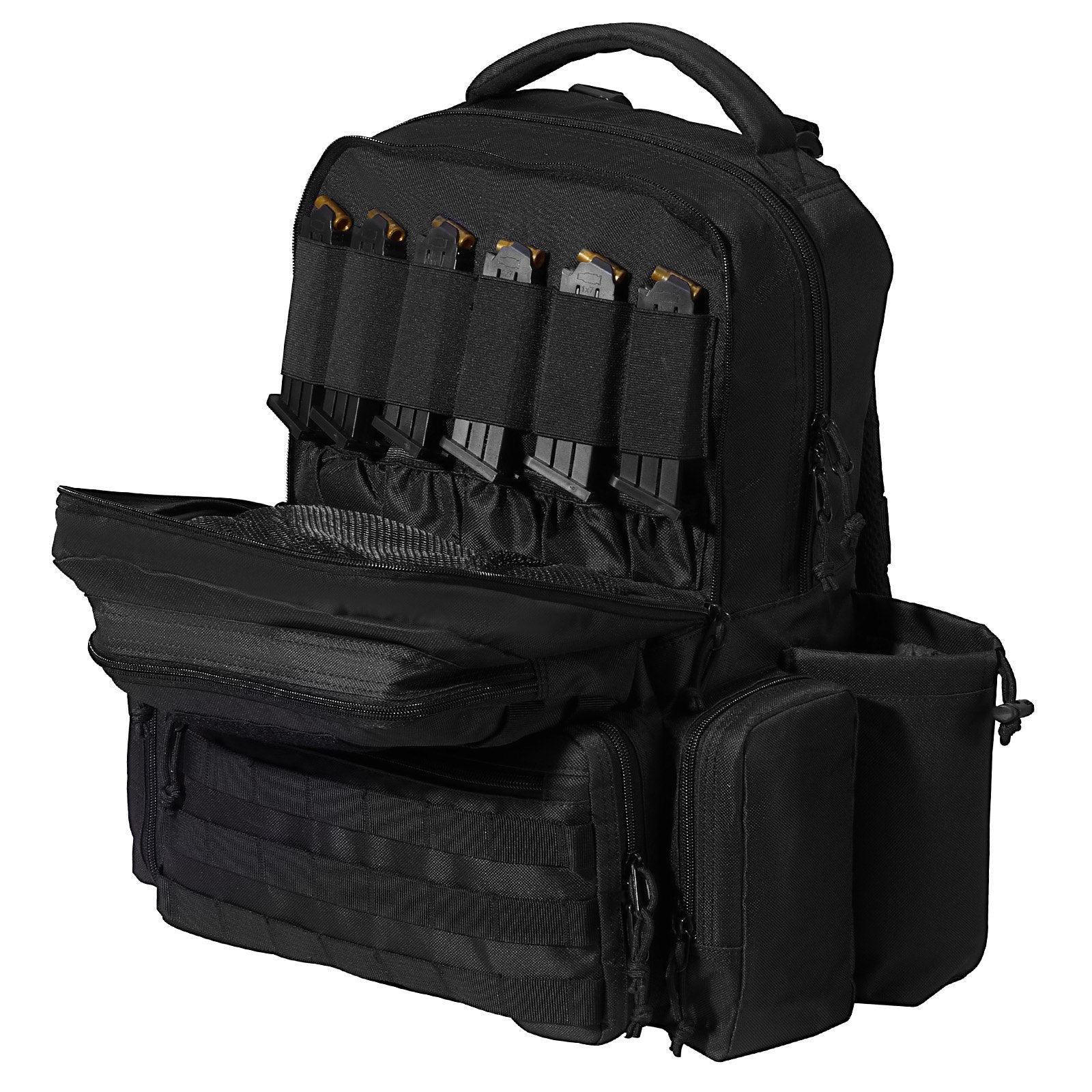 VEVOR Tactical Range Backpack for 6 Pistols Gun Backpack Black