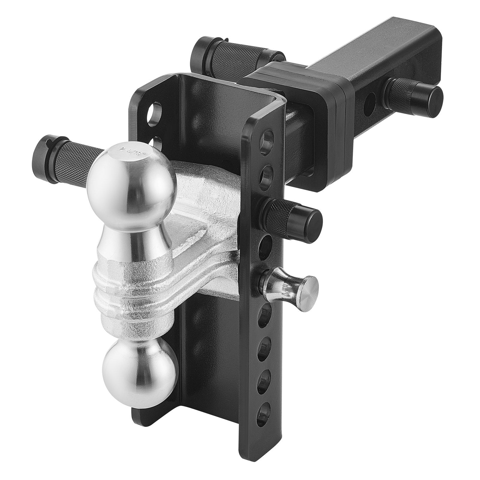 VEVOR Adjustable Trailer Hitch 2" Receiver 6" Drop Tri-Ball Hitch 21500 lbs