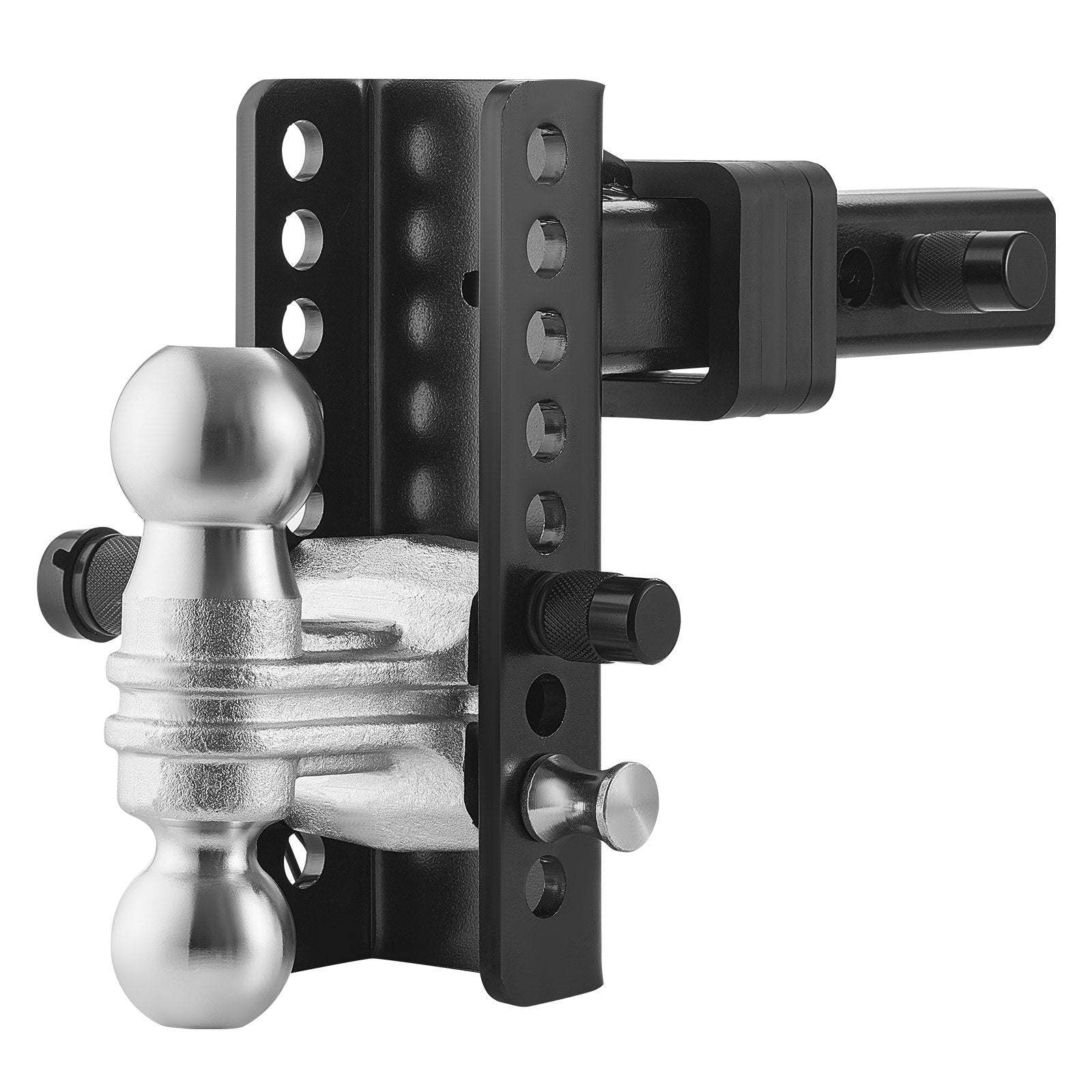VEVOR Adjustable Trailer Hitch 2" Receiver 6" Drop Tri-Ball Hitch 21500 lbs