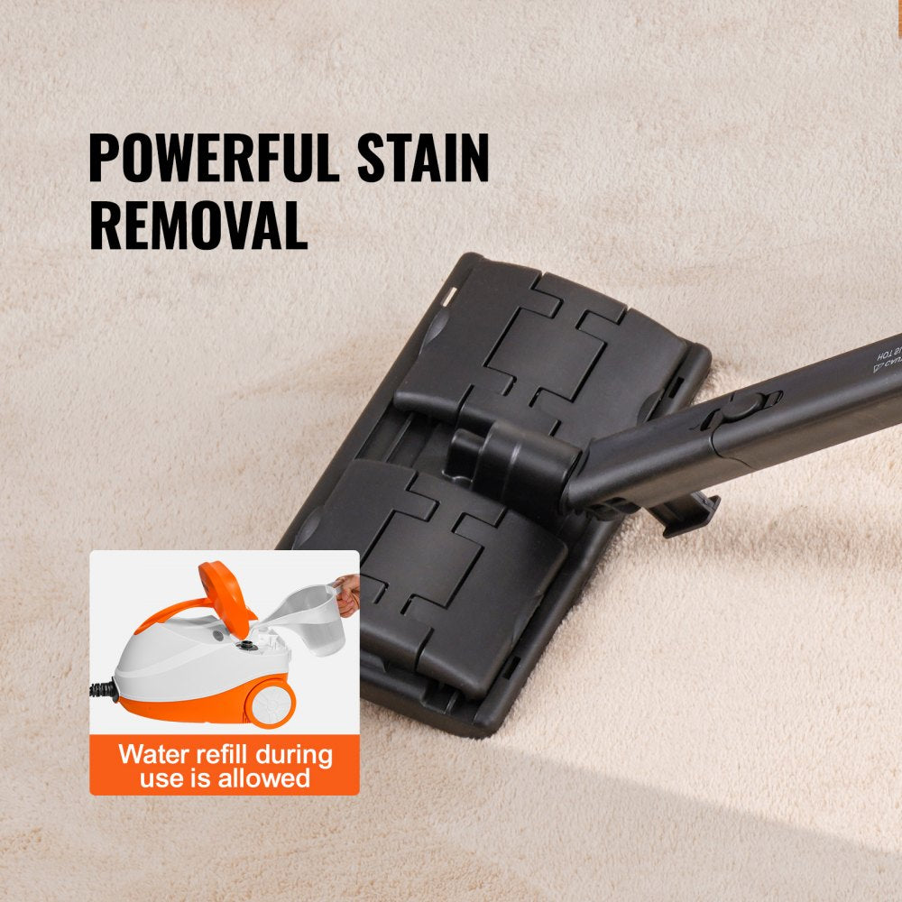 VEVOR Steam Cleaner 20 pcs Accessories 1.5L Tank for Floors Upholstery Cars