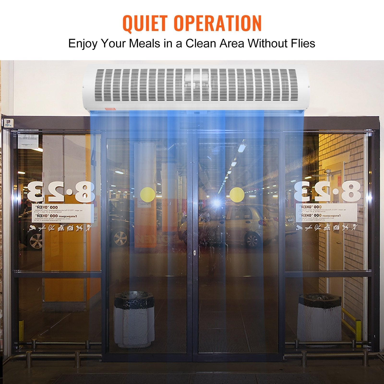 VEVOR 42" Commercial Indoor Air Curtain Super Power 2 Speeds 1350CFM, Tested to UL Standards Wall Mounted Air Curtains for Doors, Indoor Over Door Fan with Heavy Duty Limit Switch, Easy-Install 110V Unheated