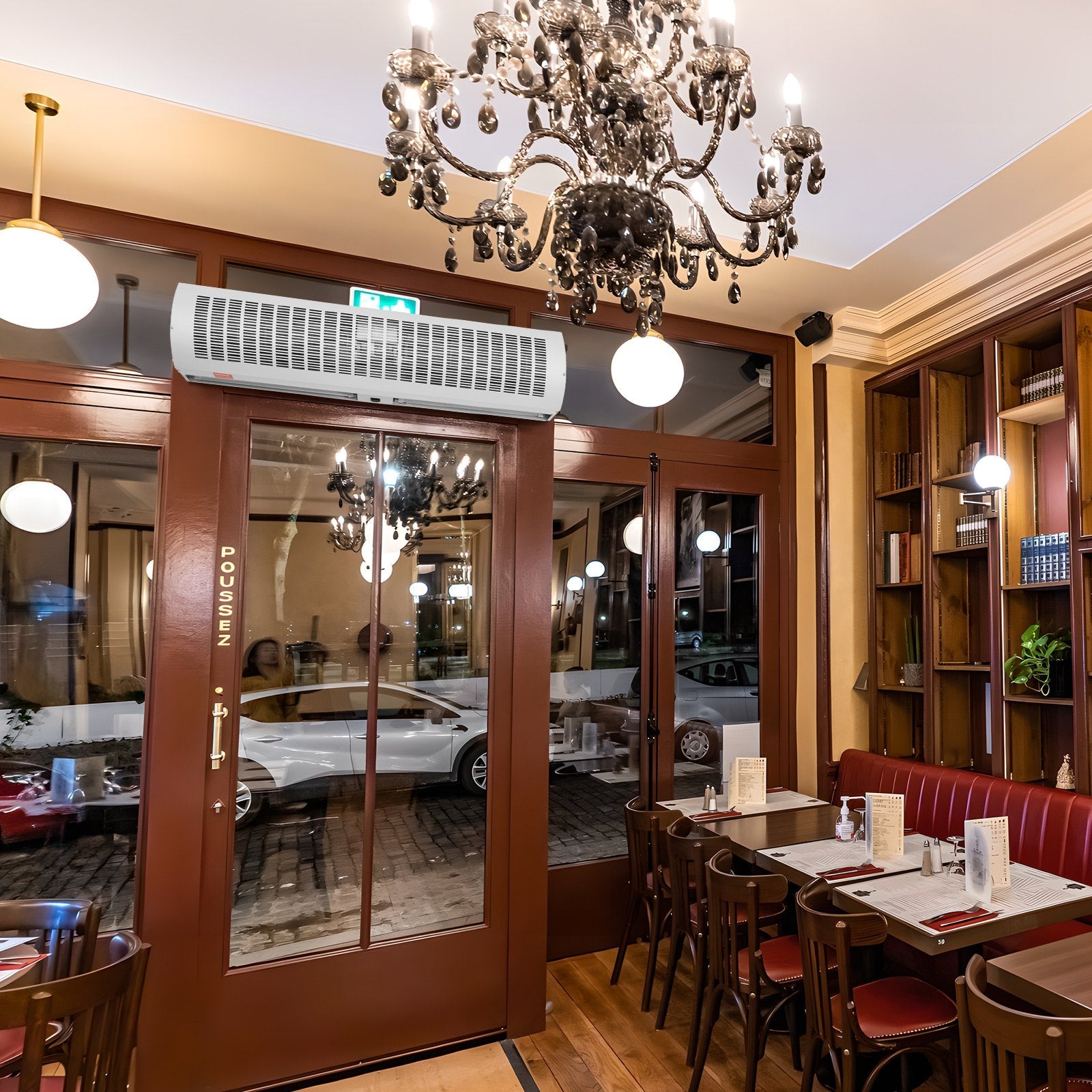 VEVOR 42" Commercial Indoor Air Curtain Super Power 2 Speeds 1350CFM, Tested to UL Standards Wall Mounted Air Curtains for Doors, Indoor Over Door Fan with Heavy Duty Limit Switch, Easy-Install 110V Unheated