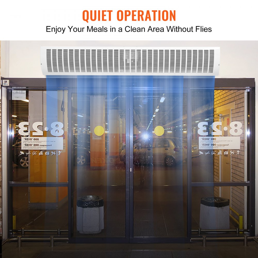VEVOR 60" Commercial Indoor Air Curtain Super Power 2 Speeds 2100CFM, Tested to UL Standards Wall Mounted Air Curtains for Doors, Indoor Over Door Fan with Heavy Duty Limit Switch, Easy-Install 110V Unheated