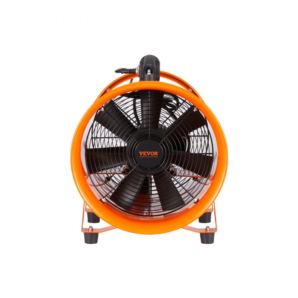 VEVOR Portable Ventilator, 12 inch Heavy Duty Cylinder Fan with 33ft Duct Hose, 560W Strong Shop Exhaust Blower 2894CFM, Industrial Utility Blower for Sucking Dust, Smoke, Smoke Home/Workplace