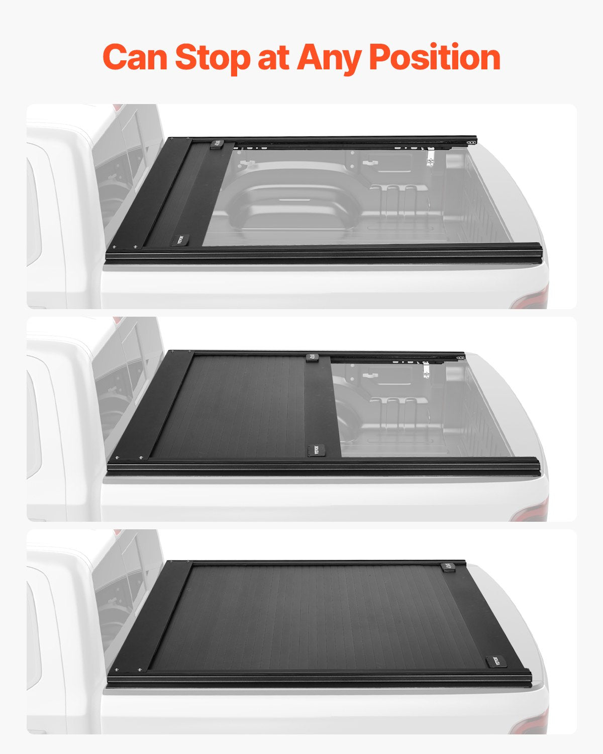 VEVOR 5.7 ft Retractable Tonneau Cover Hard Tonneau Cover for Dodge Ram 1500