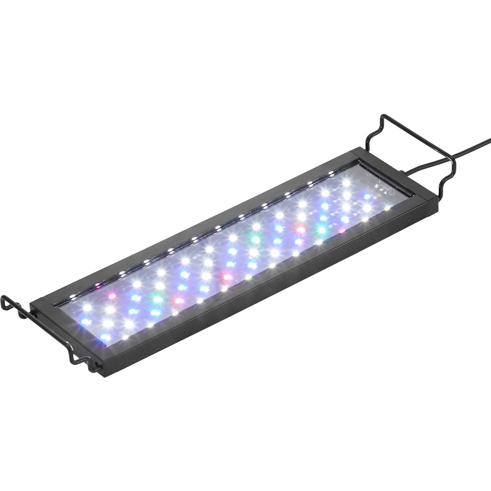 VEVOR Aquarium Light, 10W Full Spectrum Fish Tank Light with 5 Levels Adjustable Brightness, Adjustable Timer and Power-Off Memory, with ABS Shell Extendable Brackets for 12"-18" Freshwater Fish Tank