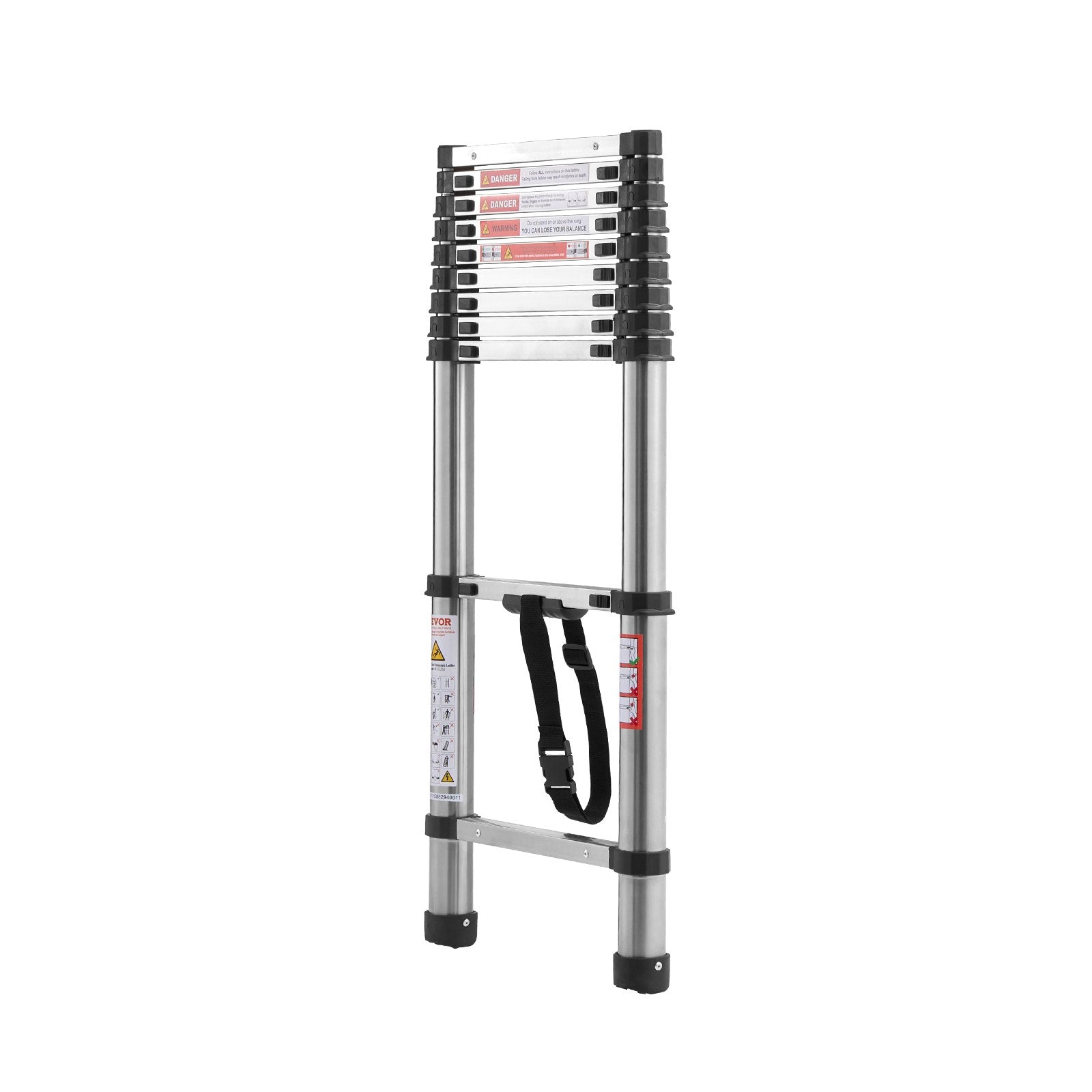 VEVOR Telescoping Ladder Stainless Steel Extension Step 10.5ft Portable Ladders