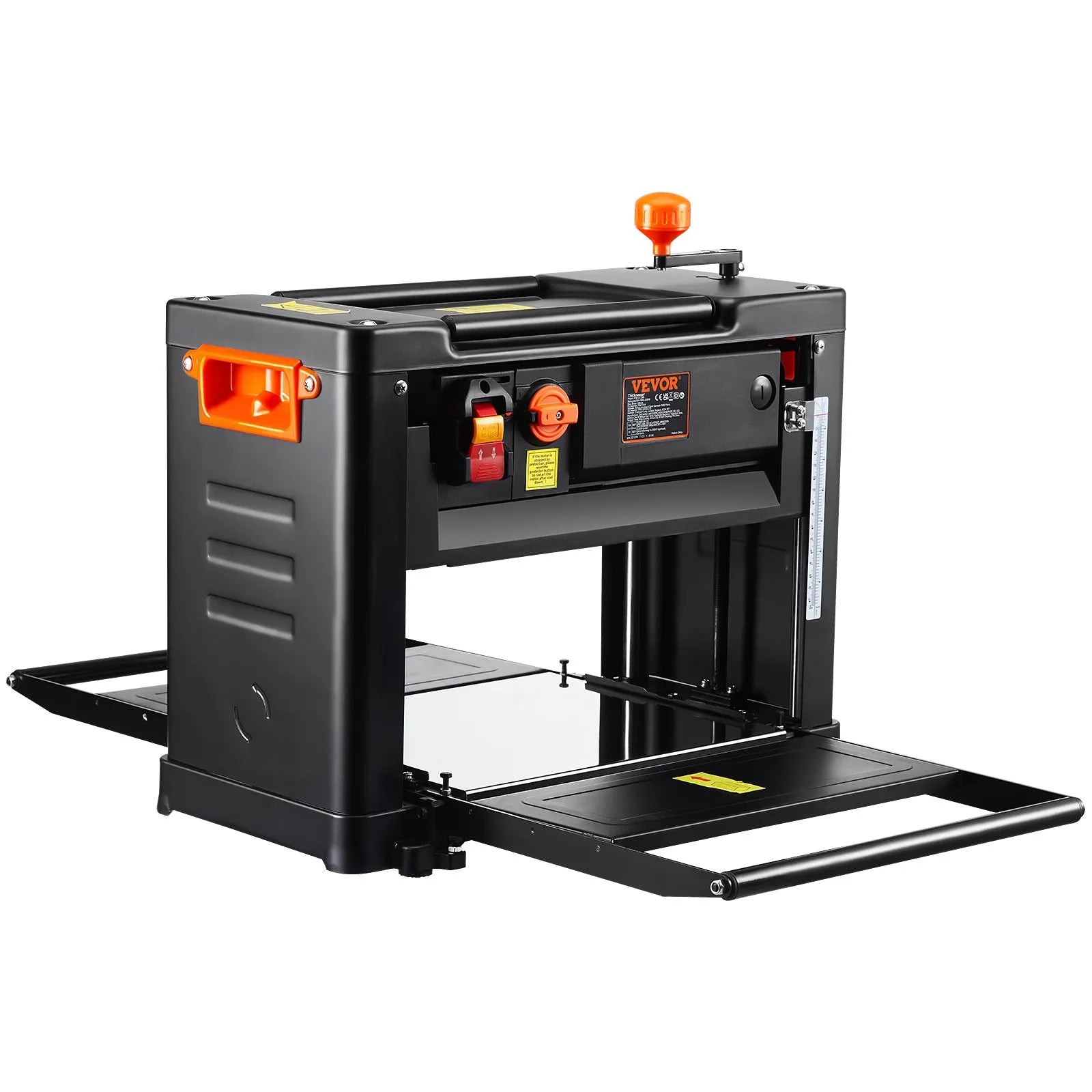 VEVOR Thickness Planer, Two Speed, 13" Width Worktable Benchtop Planer, Three-Blade, 15-Amp 2000W Powerful Motor, 12" Extended Infeeding Table, Low Noise for both hard & soft wood material removal