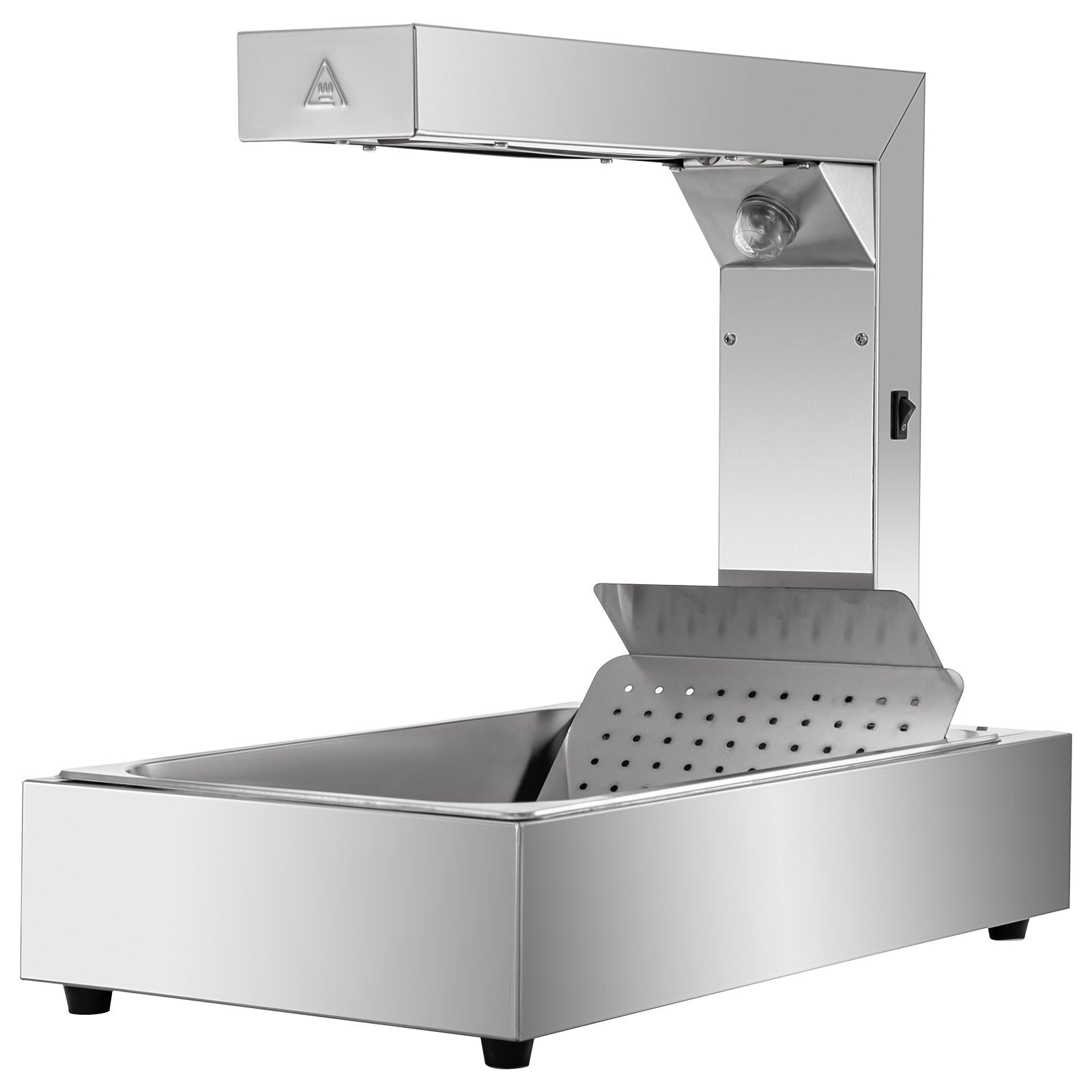 VEVOR Fry Warmer French, Fry Heat Lamp w/ Drain Board & Pan Food Lamp Warmer SUS