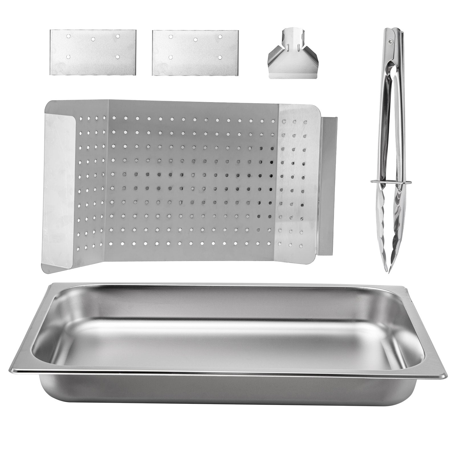 VEVOR Fry Warmer French, Fry Heat Lamp w/ Drain Board & Pan Food Lamp Warmer SUS