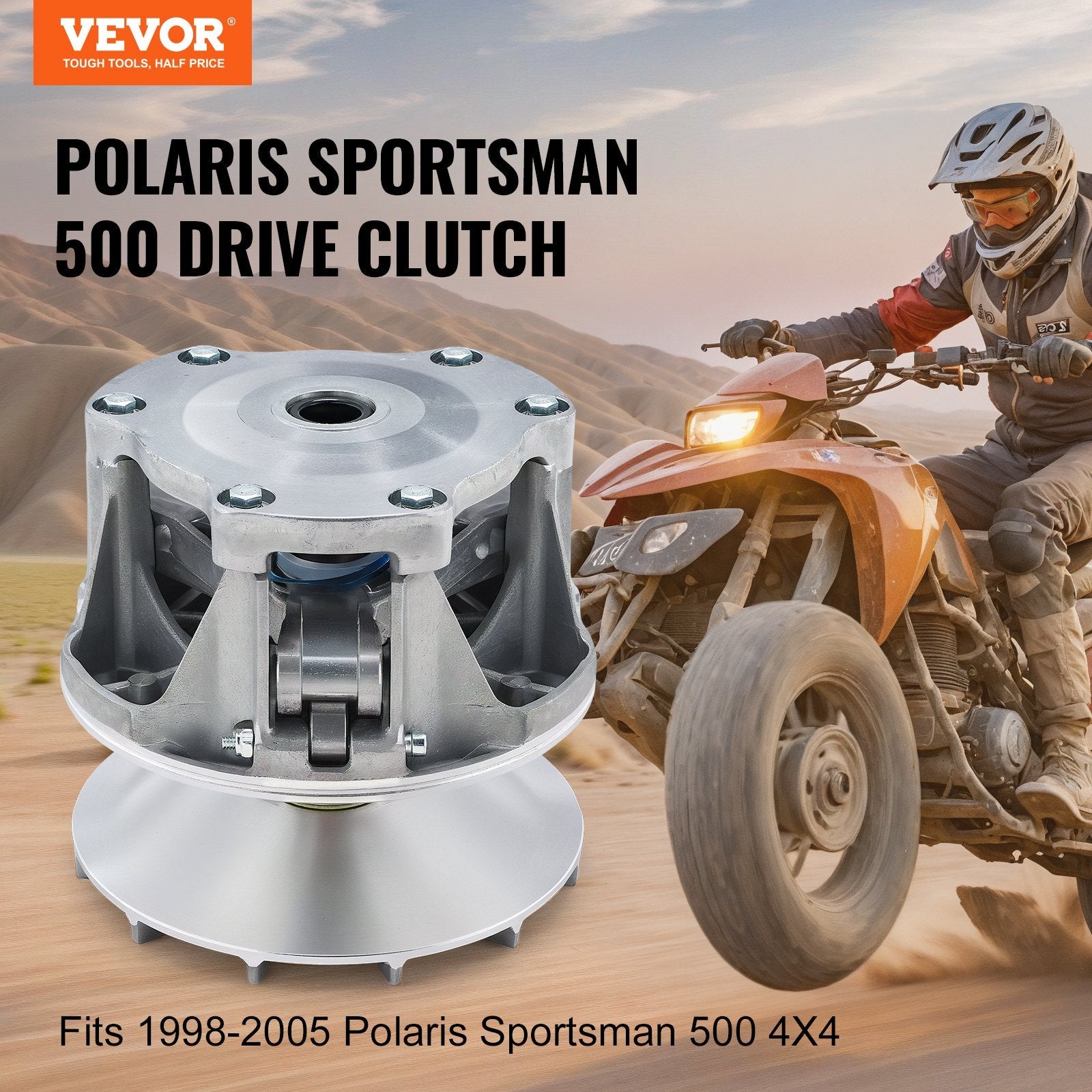 VEVOR Primary Drive Clutch for Polaris Sportsman 500 4x4 1998-2005, Primary Clutch EBS Type with Weights and Springs, Dynamic Balancing Treatment, Replace# 1321706