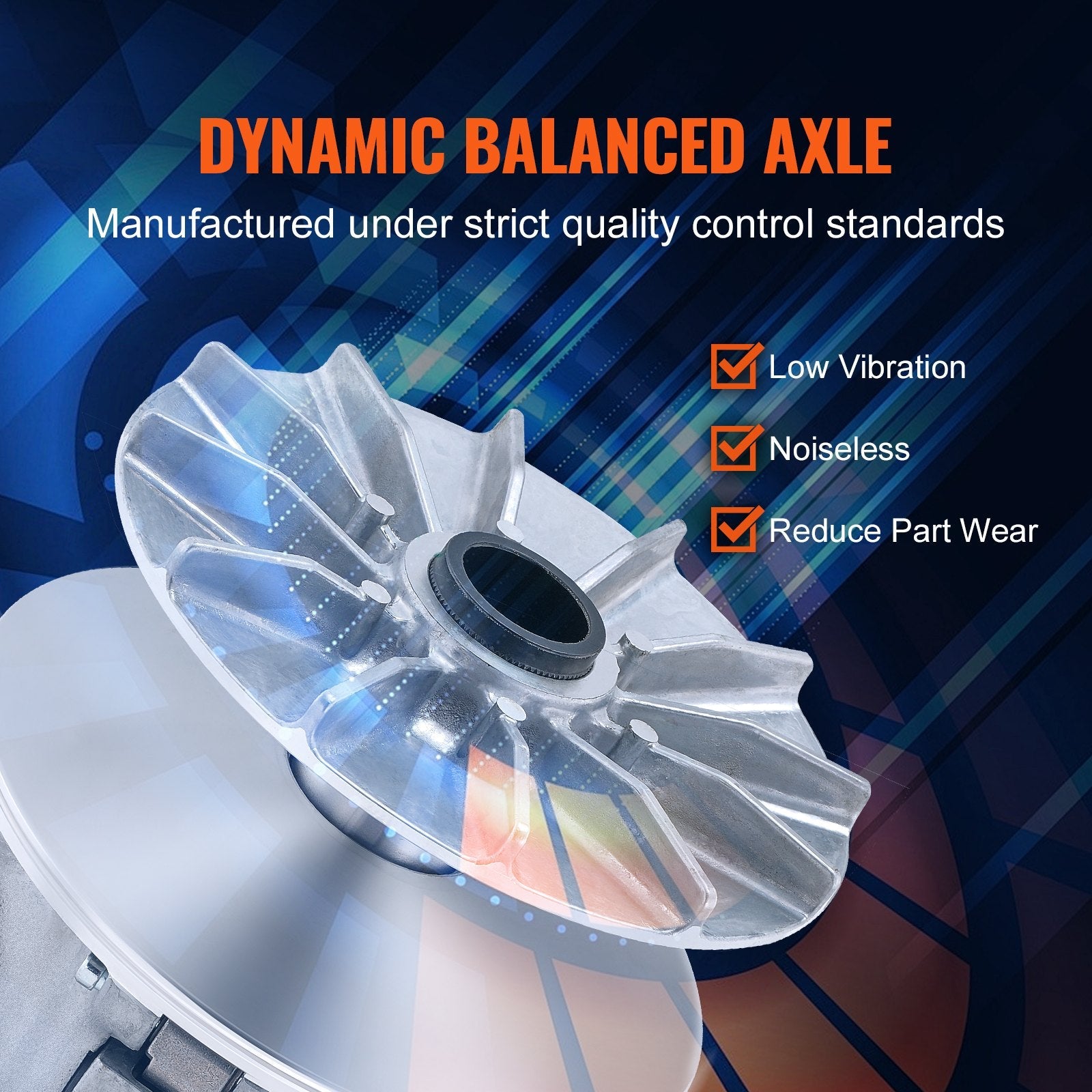 VEVOR Primary Drive Clutch Fits for Polaris RZR 1000 2014-2023, Drive Clutch Assembly 1.24" Bore with Weights and Spring, Replace# 1323068