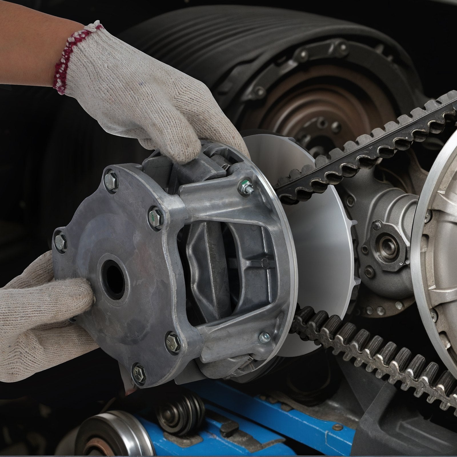 VEVOR Primary Drive Clutch Fits for Polaris RZR 1000 2014-2023, Drive Clutch Assembly 1.24" Bore with Weights and Spring, Replace# 1323068