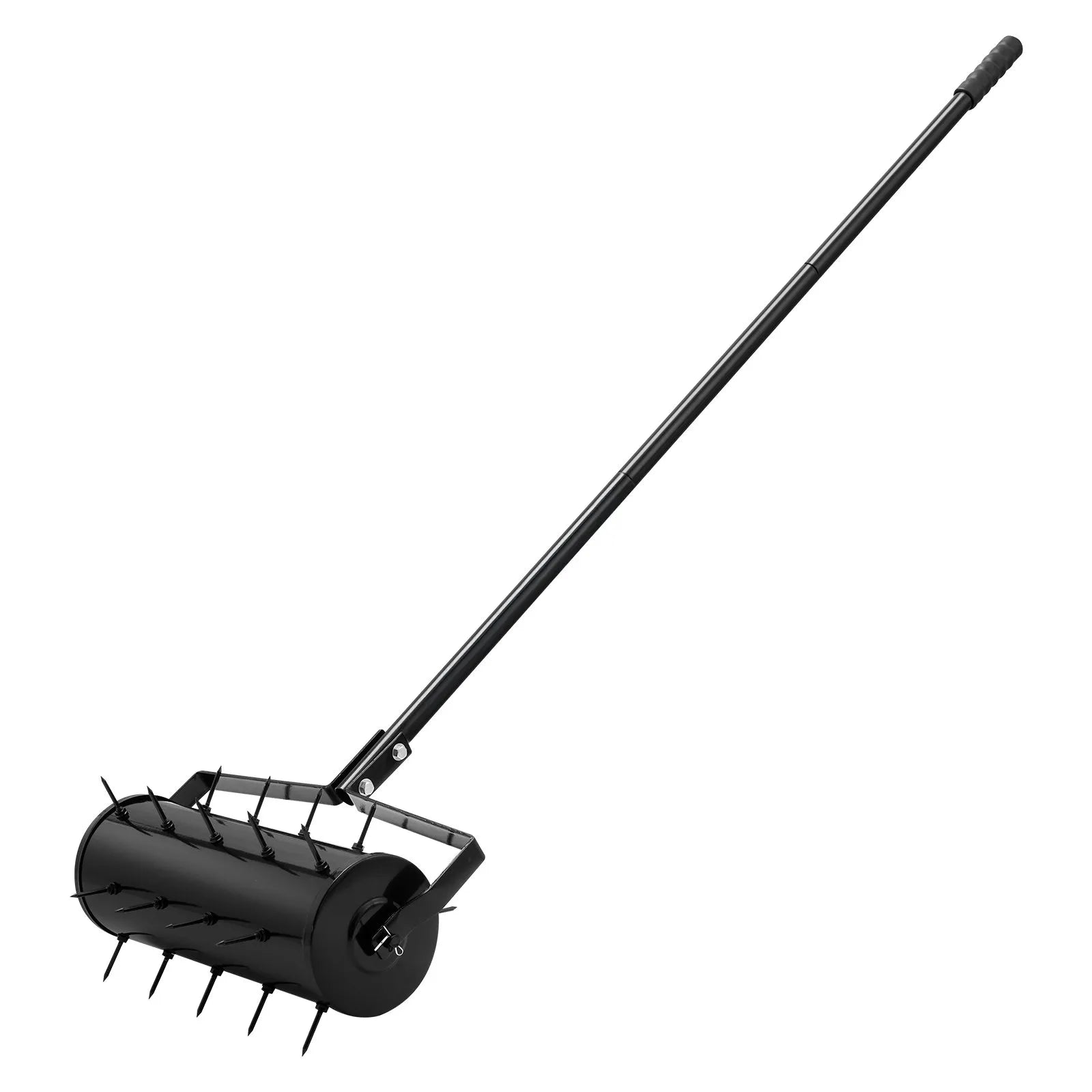 VEVOR Rolling Lawn Aerator 18" Heavy-Duty Manual Rolling Aerator Lawn Black