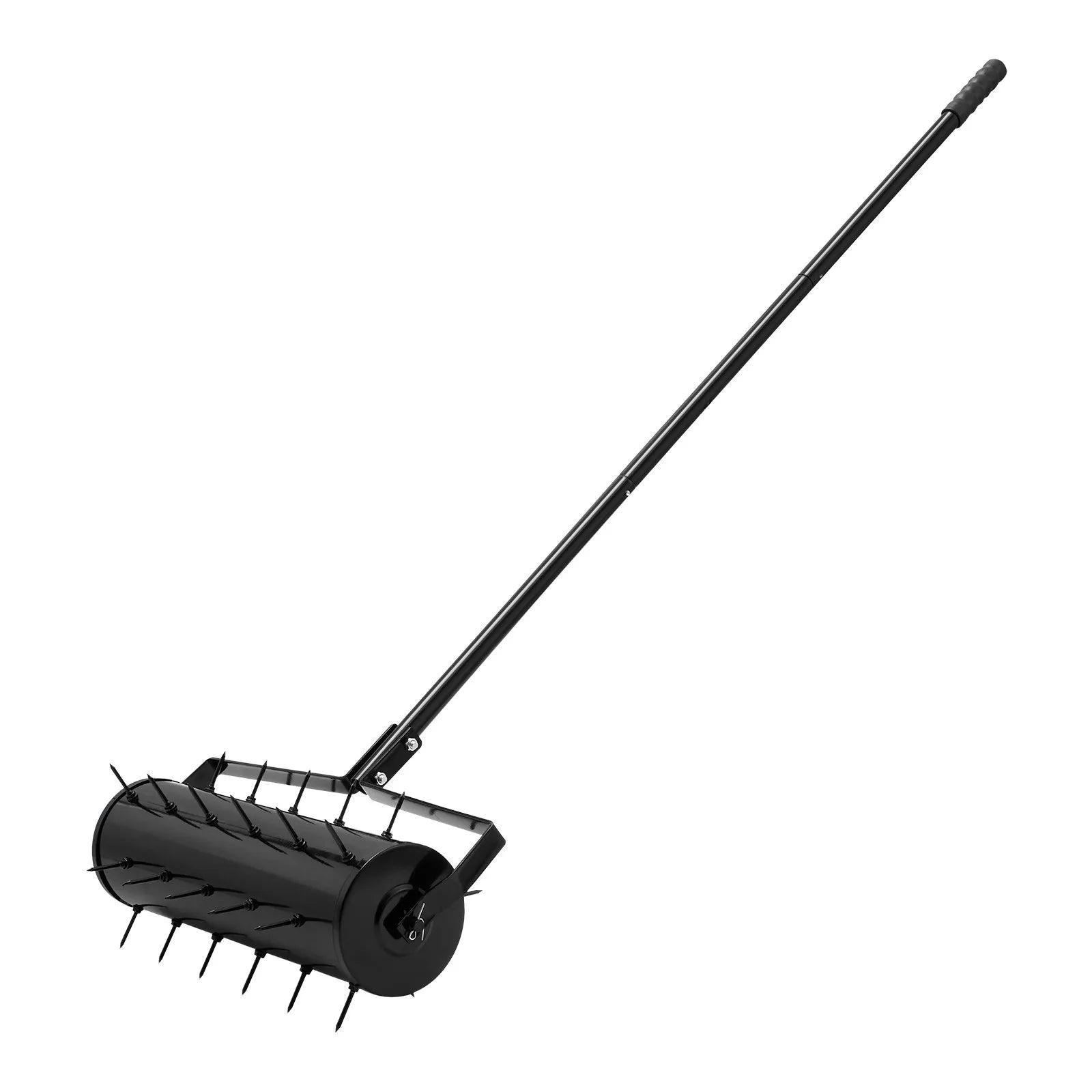 VEVOR Rolling Lawn Aerator 21" Heavy-Duty Manual Rolling Aerator Lawn Black