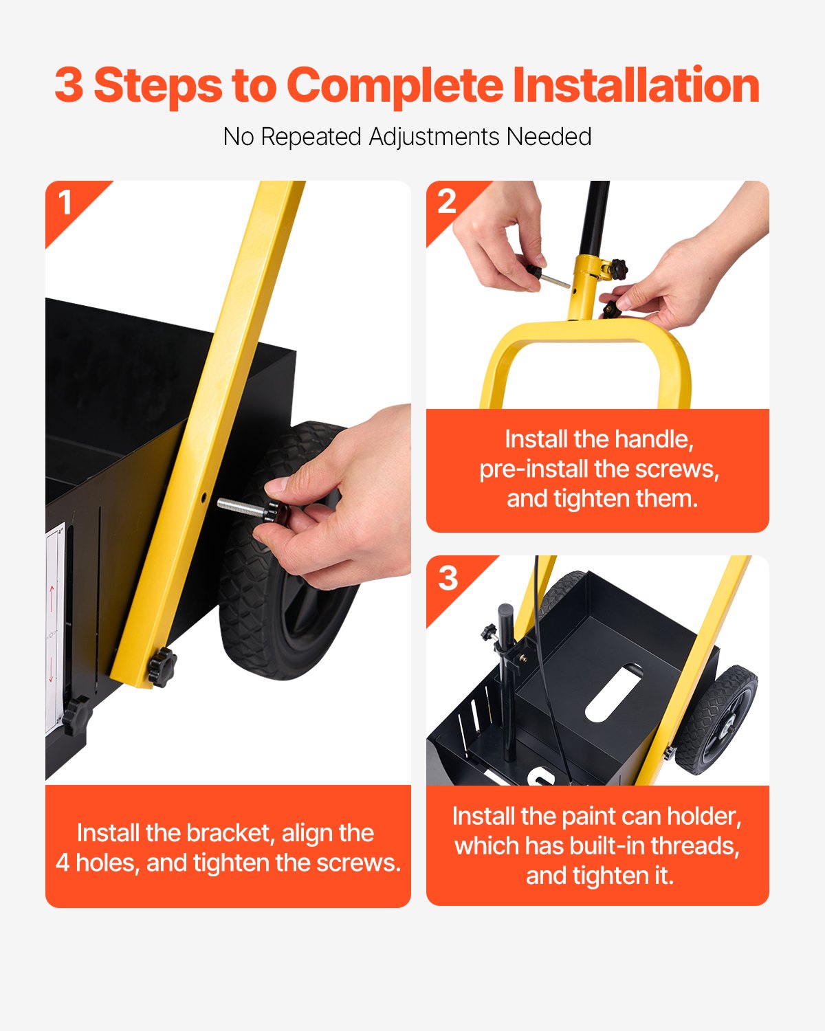 VEVOR Striping Line Marking Machine 24 x 13 x 35.4 in Striping Machine Black