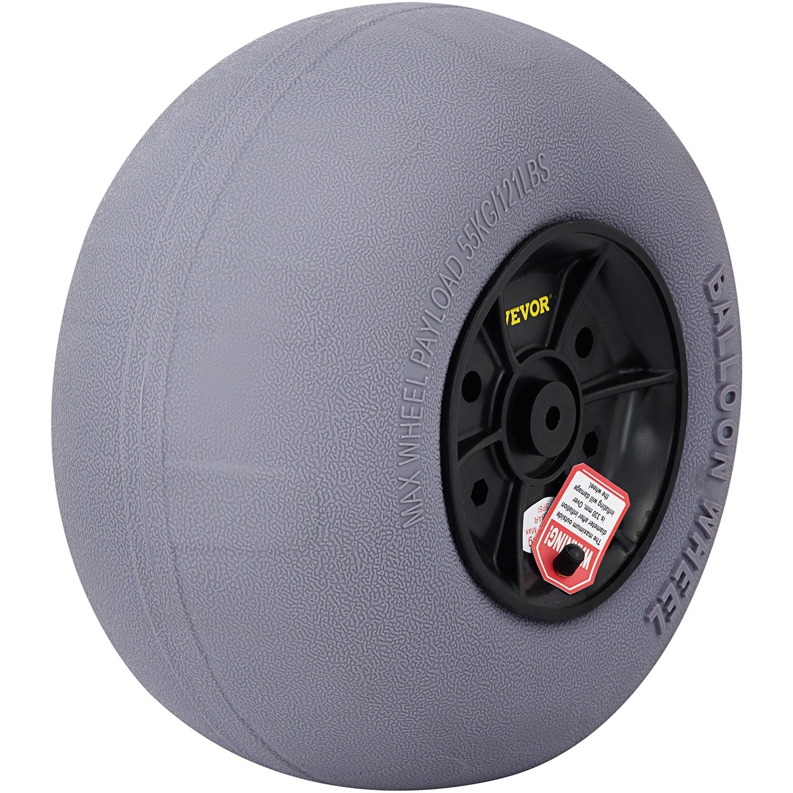 VEVOR Beach Balloon Wheels, 13" Replacement Sand Tires with 32" Stainless Steel Axle, TPU Cart Tires for Kayak Dolly, Canoe Cart and Buggy w/ Free Air Pump, 2-Pack