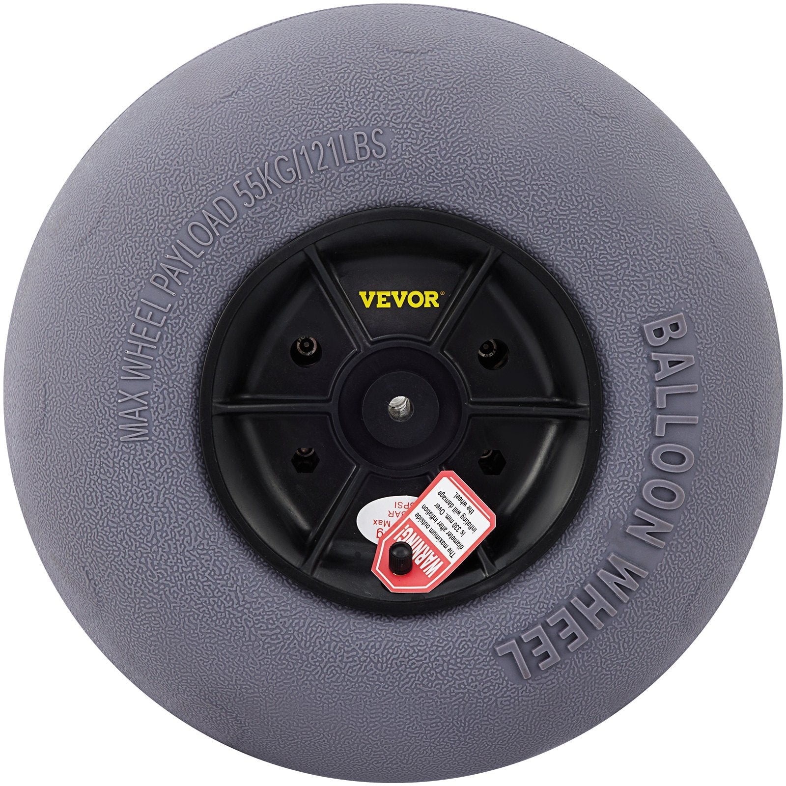 VEVOR Beach Balloon Wheels, 13" Replacement Sand Tires with 32" Stainless Steel Axle, TPU Cart Tires for Kayak Dolly, Canoe Cart and Buggy w/ Free Air Pump, 2-Pack