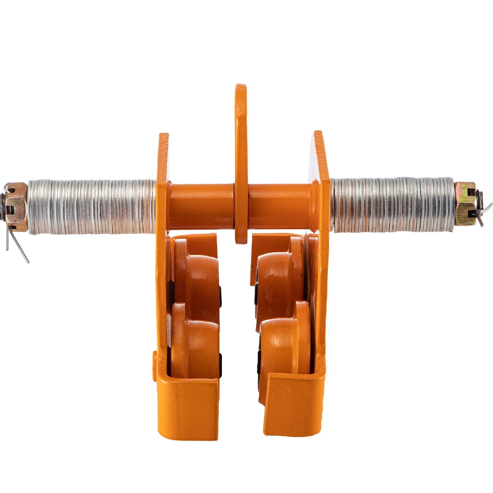 VEVOR Manual Trolley 3300LBS/1.5Ton Load Capacity Beam Trolley 2.5-8 inch Adjustable Width Push Beam Track Roller Trolley Steel Powder Coating with Dual Wheels Garage Hoist for Straight Curved I Beam