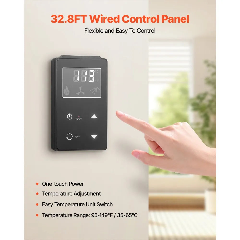 VEVOR Gas Tankless Water Heater 8Gal 191000 BTU Smart Temp Control