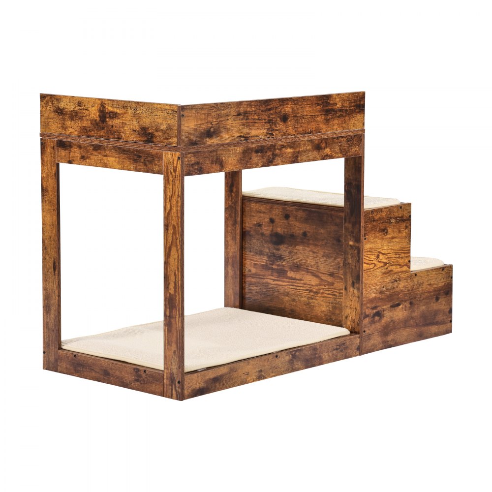 VEVOR Pet Bunk Bed with Stairs Dog/Cat Window Perch Sleeper Couch Medium Size