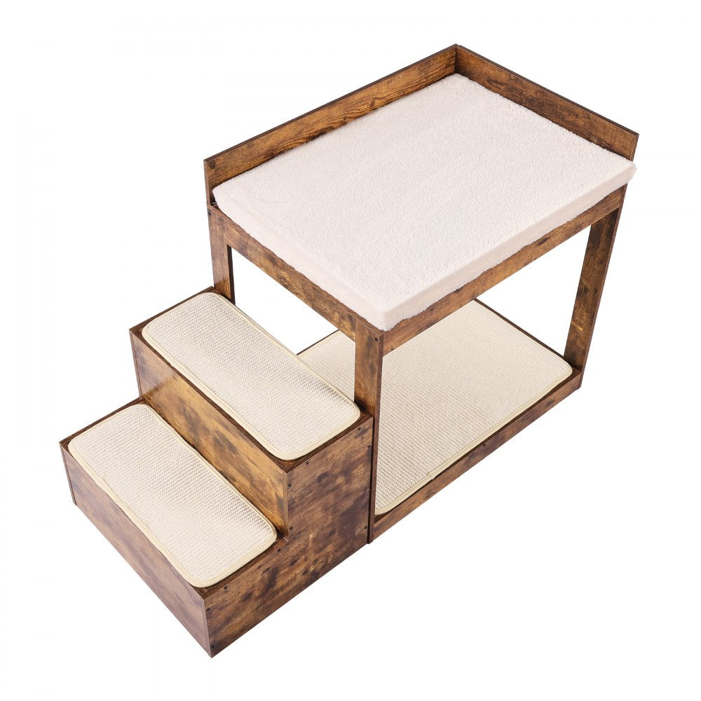 VEVOR Pet Bunk Bed with Stairs Dog/Cat Window Perch Sleeper Couch Medium Size