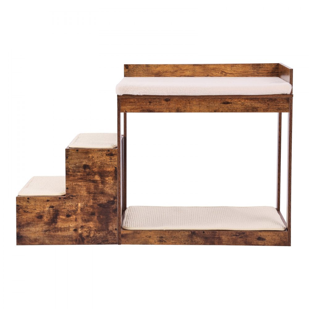 VEVOR Pet Bunk Bed with Stairs Dog/Cat Window Perch Sleeper Couch Medium Size