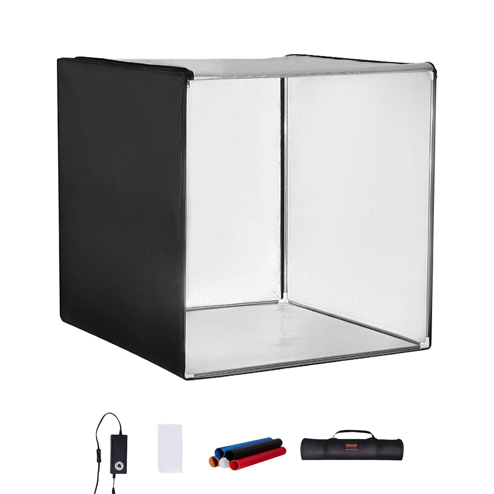 VEVOR Photo Studio Light Box 39" x 39" 5600K with 210 LED Lights Power Adapter