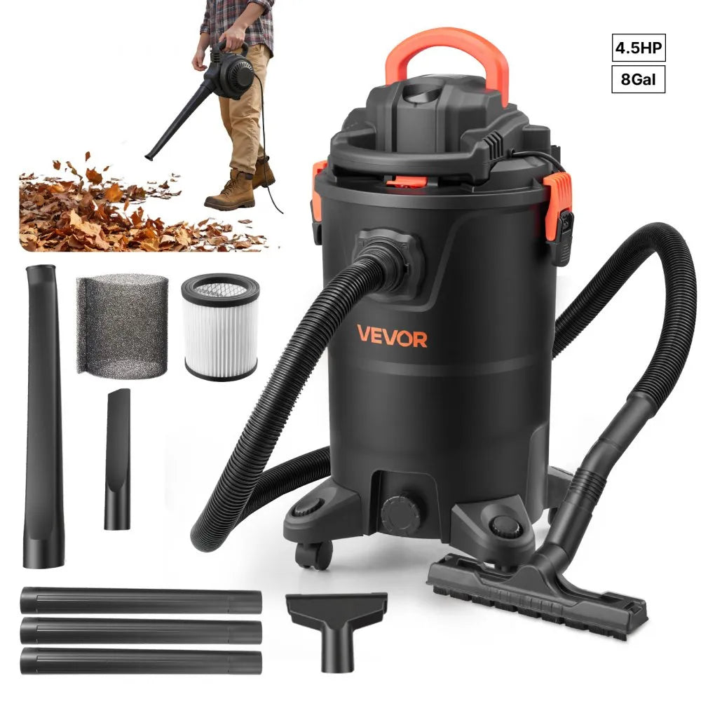 Vevor 3-in-1 Shop Vac – 11 Gallon Wet & Dry Vacuum with Blower | 4.5 Peak HP