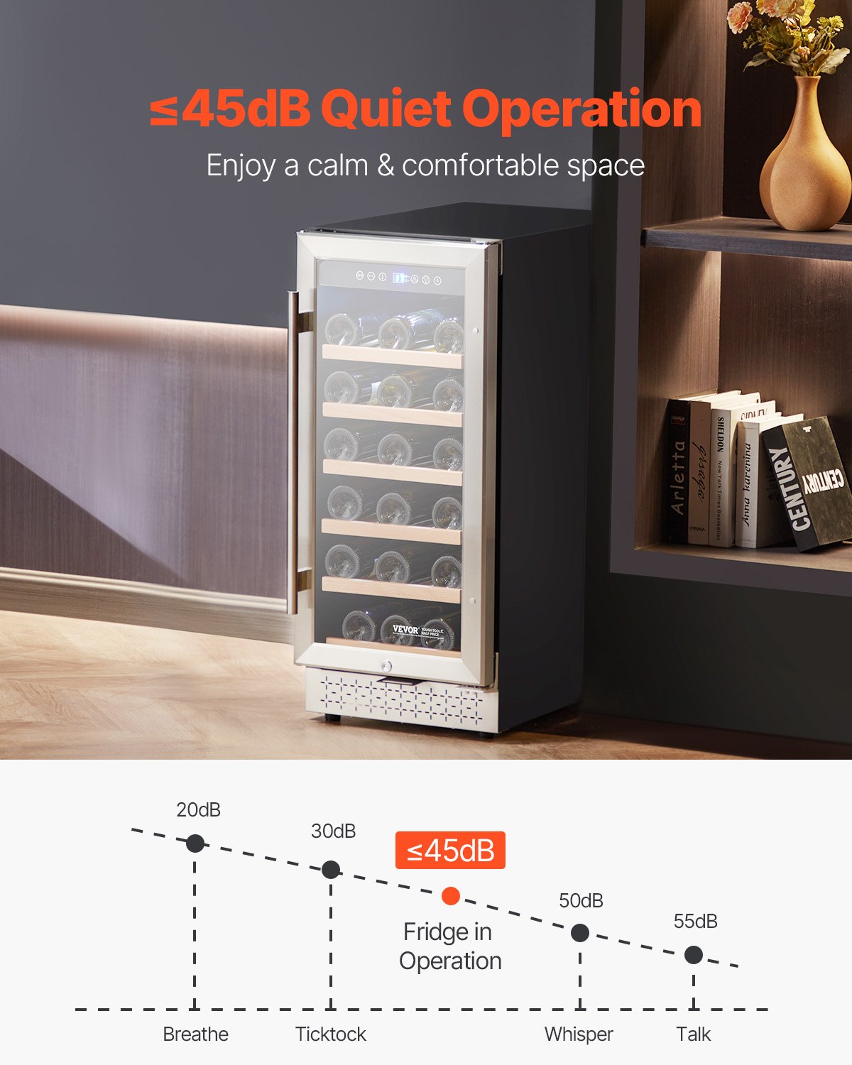 VEVOR Wine Cooler 28 Bottle Mini Wine Fridge Glass Door Digital Temp Control