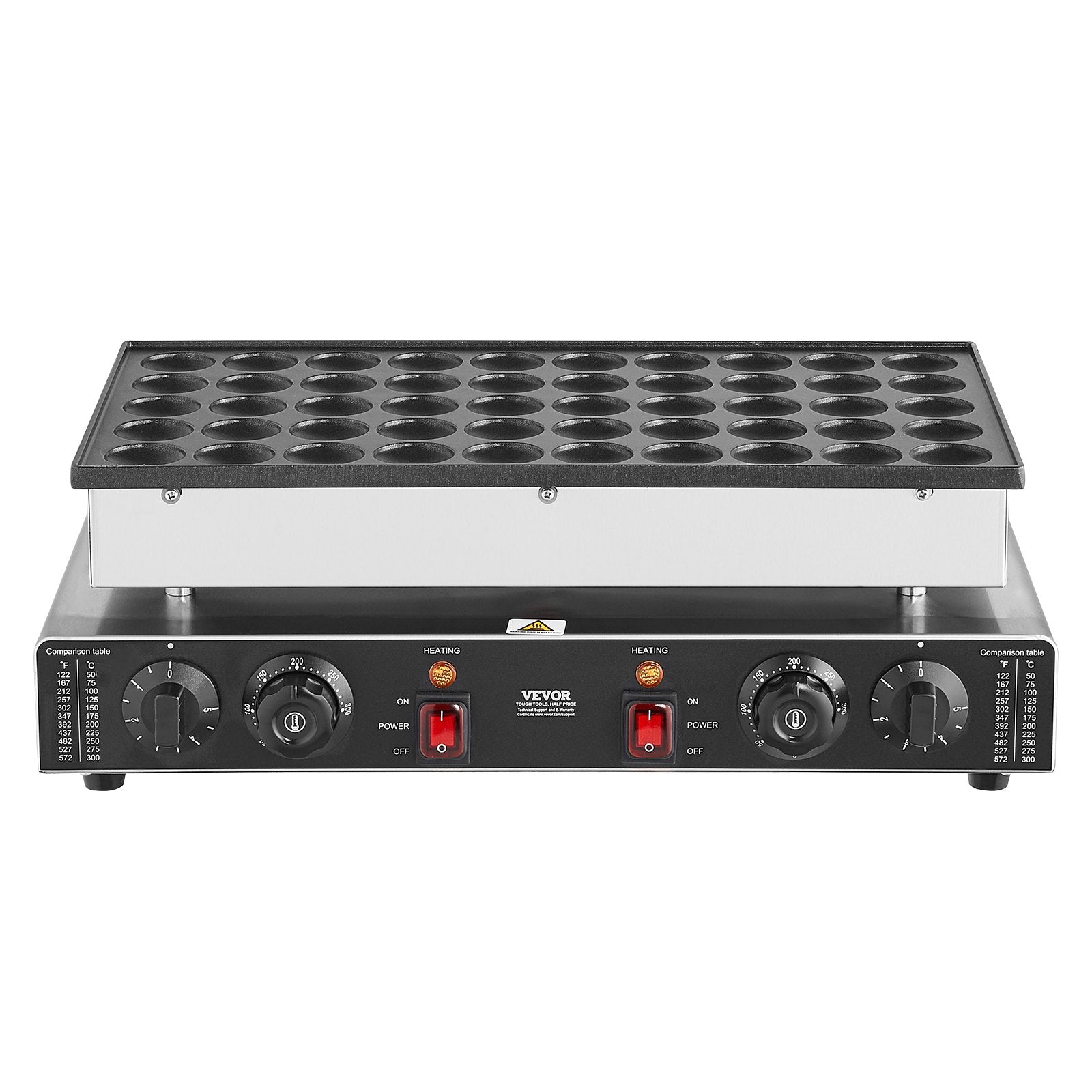 VEVOR 50PCS 43mm Mini Dutch Pancake Maker Commercial Dorayaki Baker 1700W