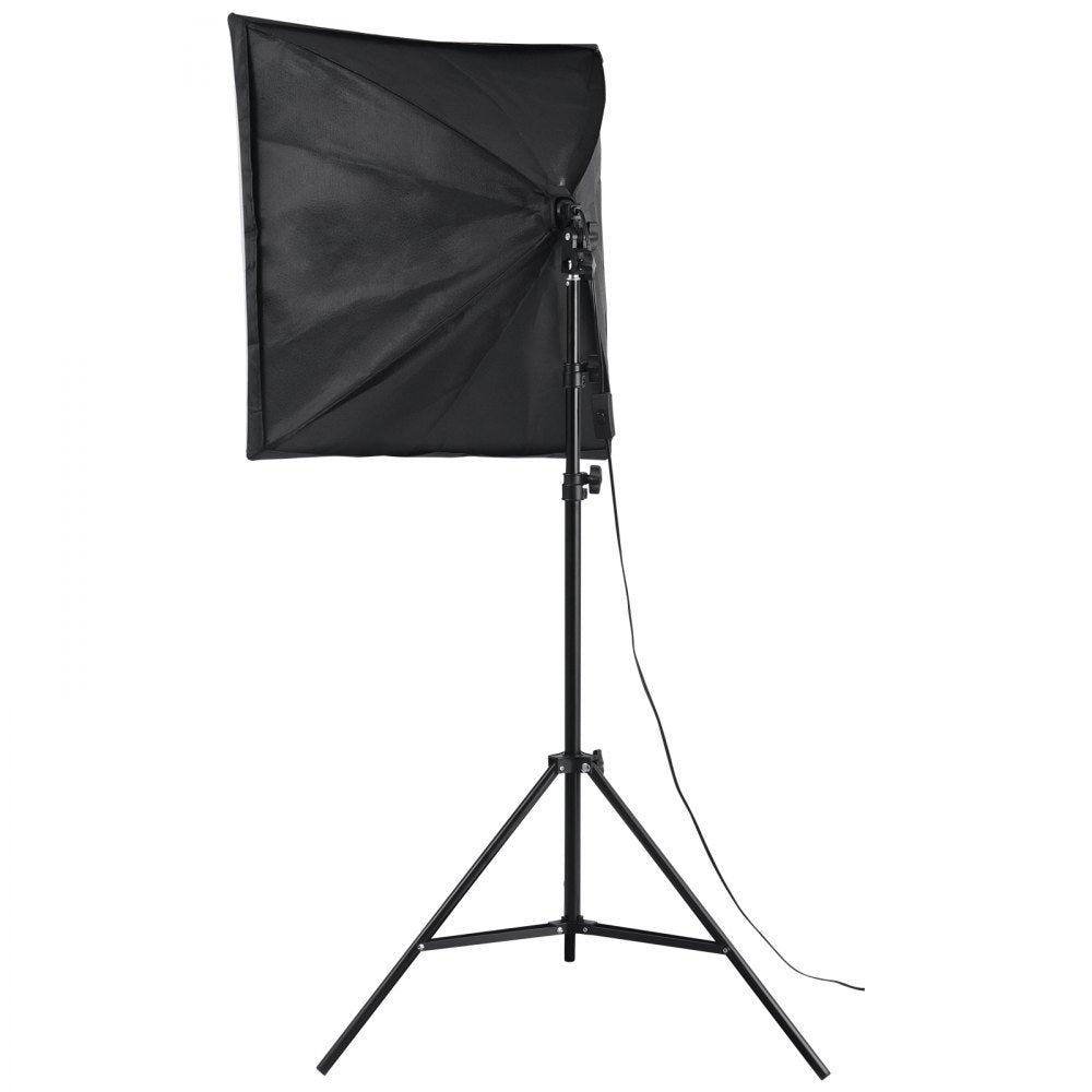 VEVOR Softbox Lighting Kit 24 in x 24 in 30W 5500K LED Bulbs Adjustable Stand