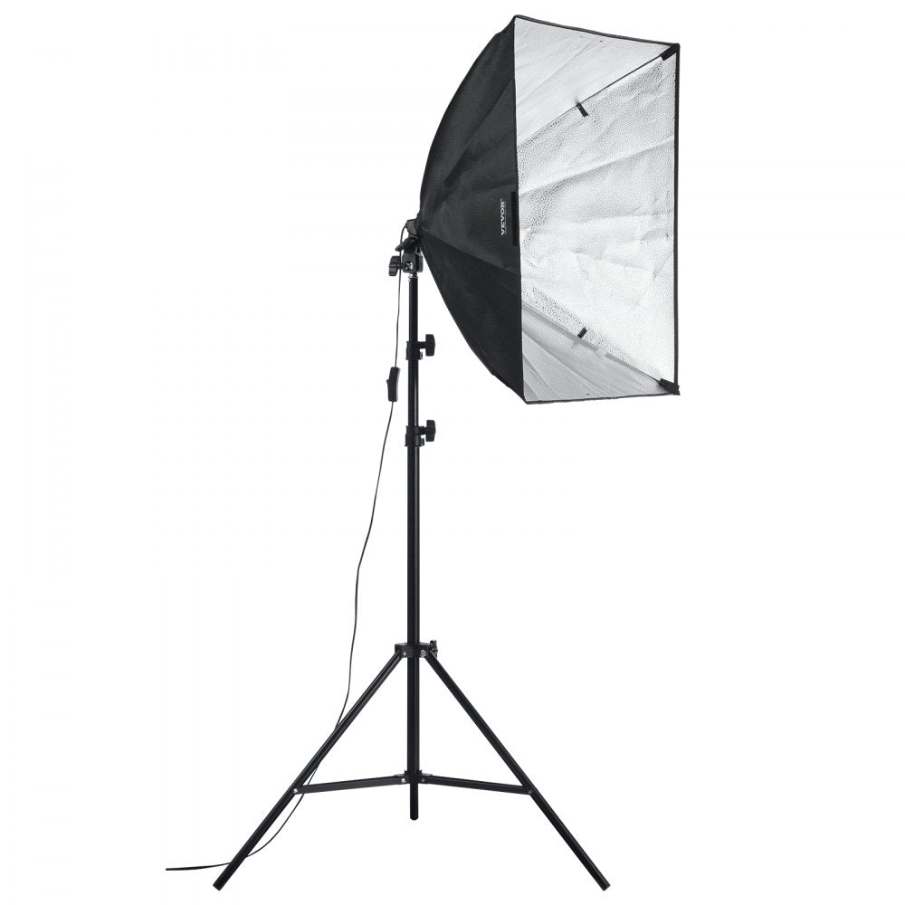 VEVOR Softbox Lighting Kit 24 in x 24 in 30W 5500K LED Bulbs Adjustable Stand