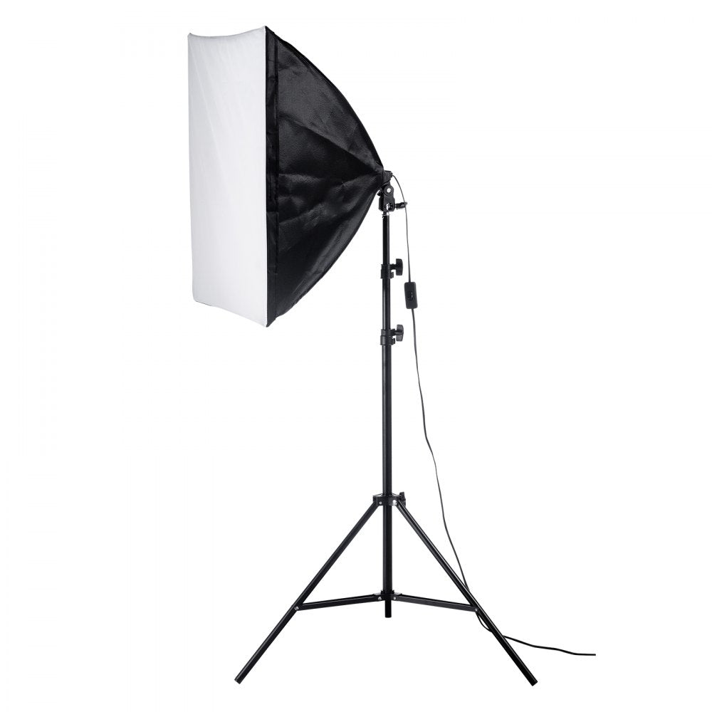 VEVOR Softbox Lighting Kit 24 in x 24 in 30W 5500K LED Bulbs Adjustable Stand