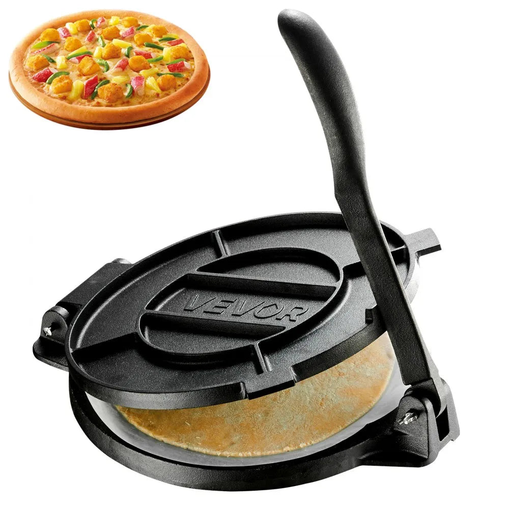 12" Heavy-Duty Cast Iron Tortilla Press with Handle