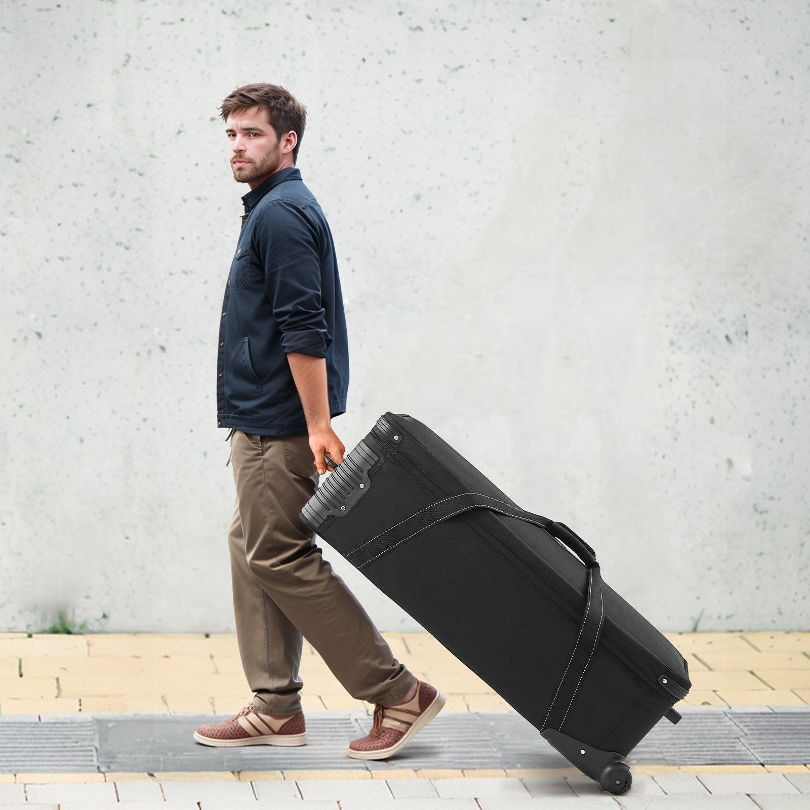 VEVOR Studio Equipment Trolley Case 39.37 x 14.96 x 12.60 in Rolling Camera Bag