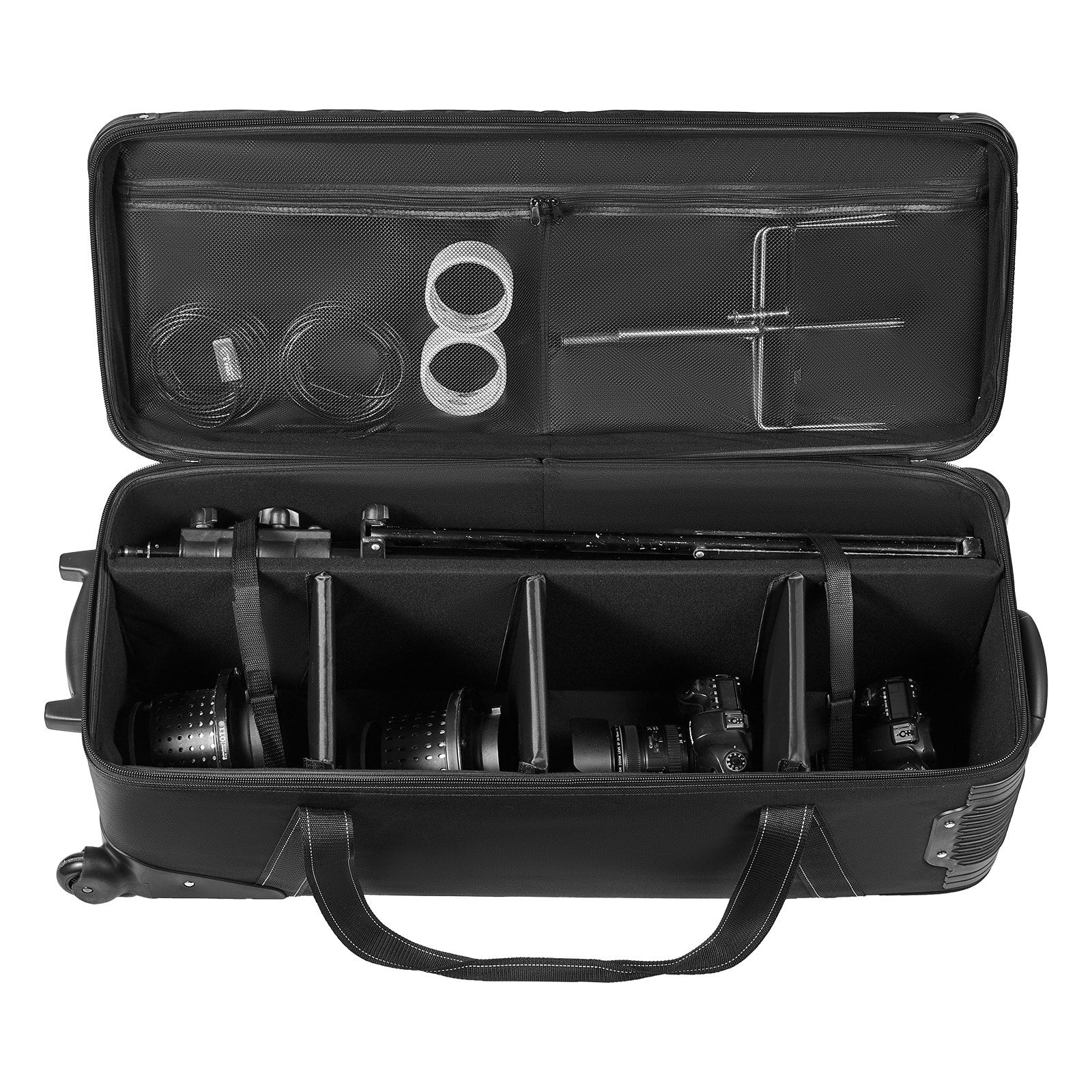 VEVOR Studio Equipment Trolley Case 39.37 x 14.96 x 12.60 in Rolling Camera Bag