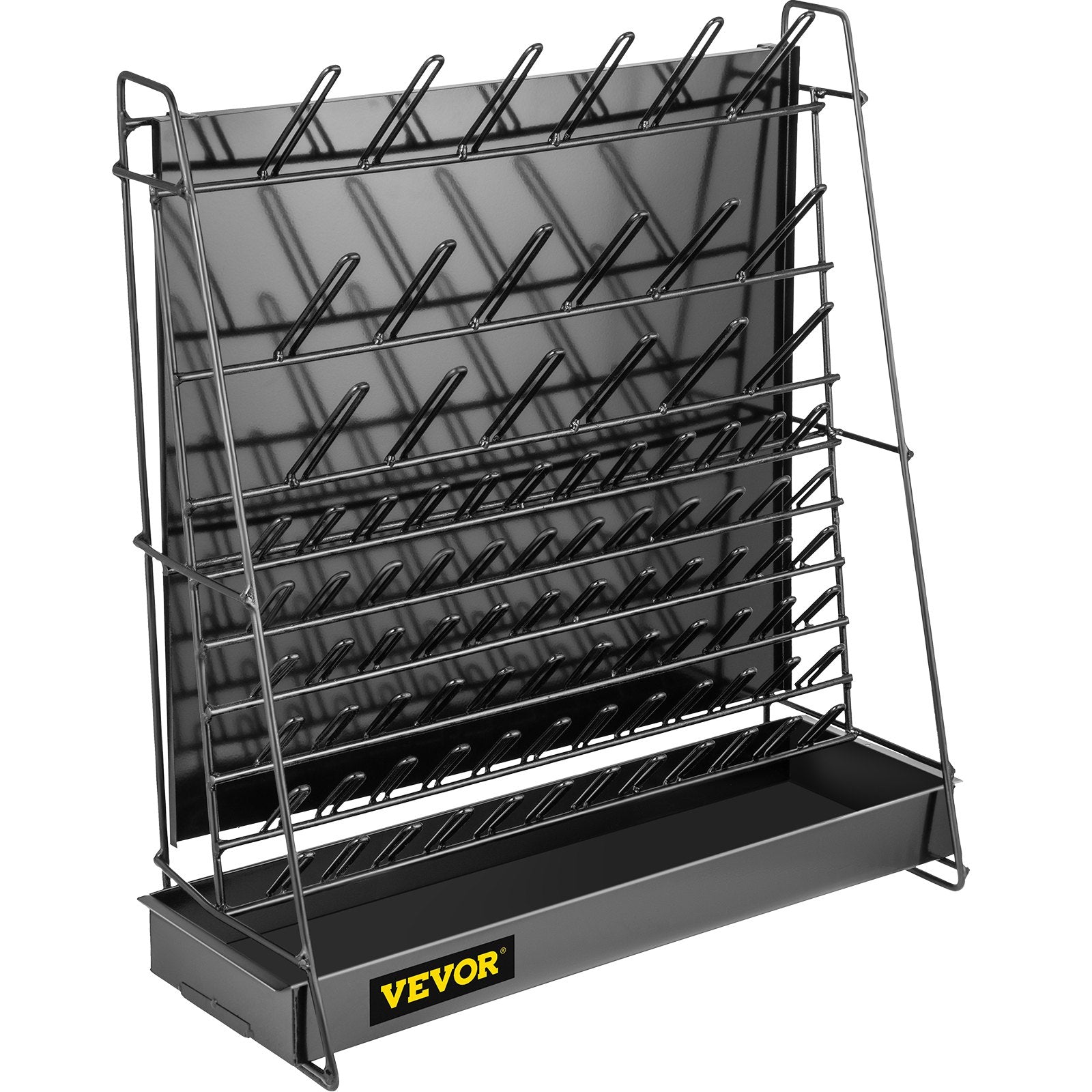 VEVOR Drying Rack for Lab 90 Pegs Lab Glassware Rack Steel Wire Glassware Drying Rack Wall-Mount/Free-Standing Detachable Pegs Lab Glass Drying Rack Black Cleaning Frame for School Laboratory Utensils