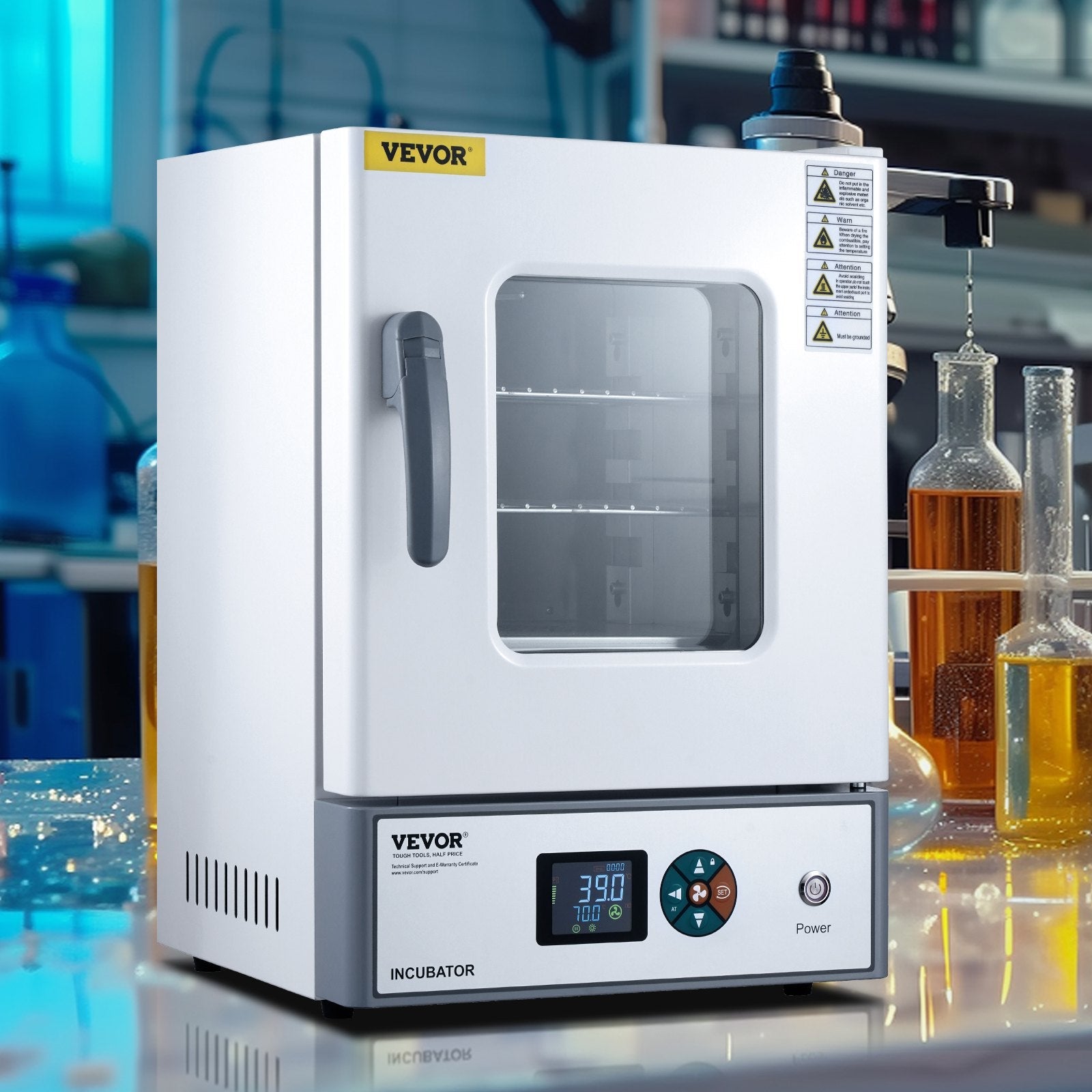 VEVOR Microbiological Lab Incubator 20L Precise Temp Control from 0°C to 70°C