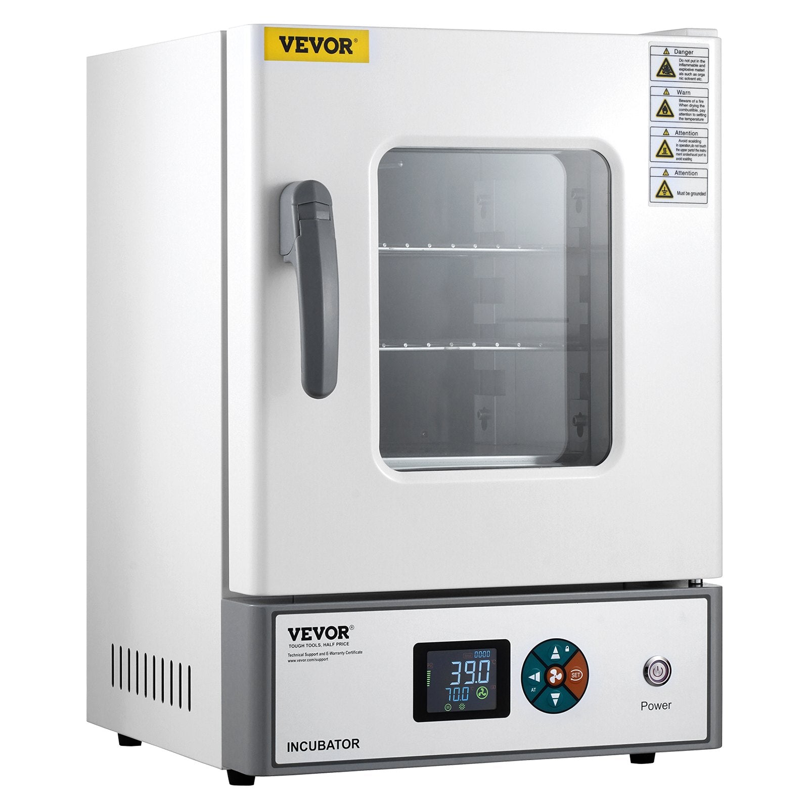 VEVOR Microbiological Lab Incubator 20L Precise Temp Control from 0°C to 70°C