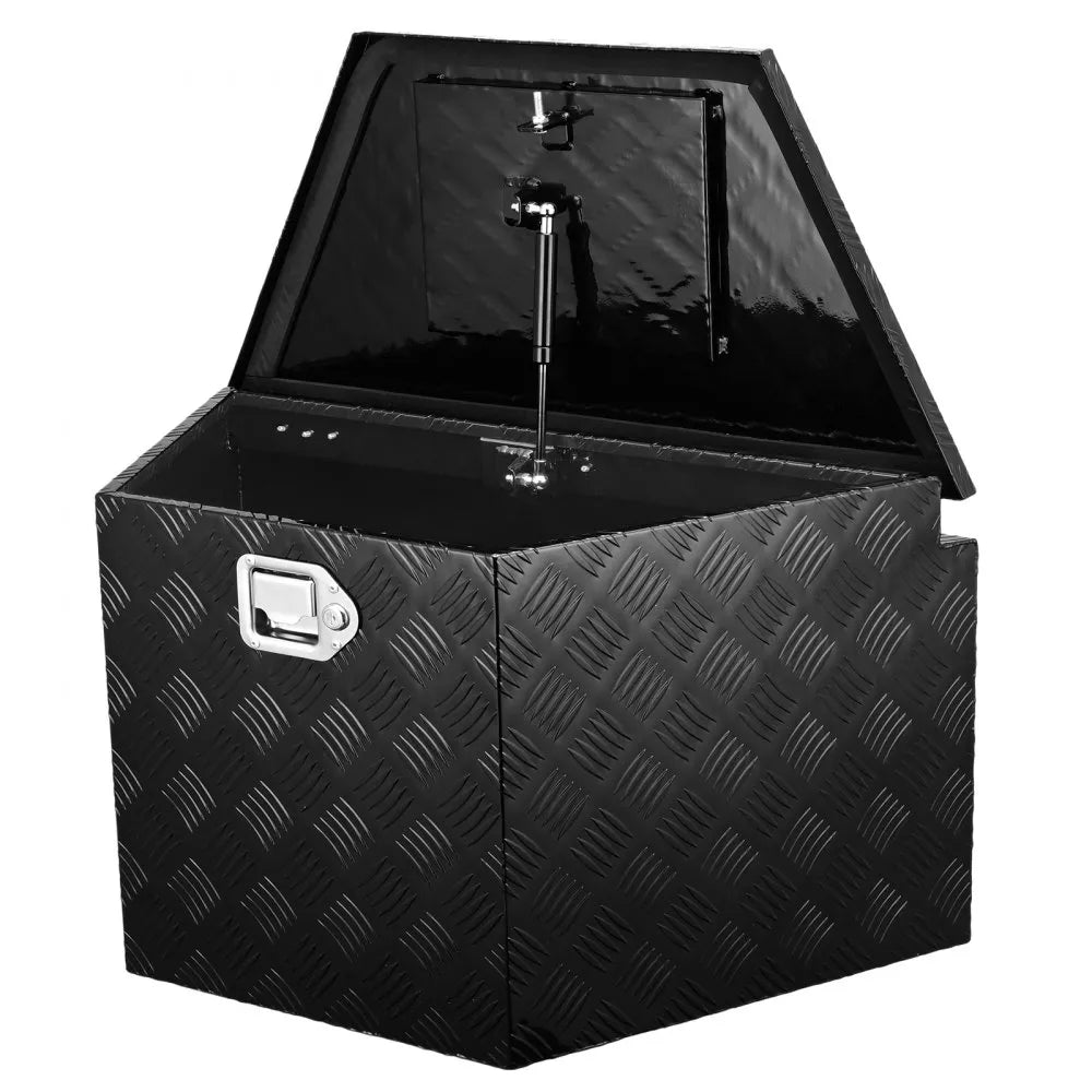 VEVOR Trailer Tongue Box, Aluminum Alloy Diamond Plate Tongue Box Tool Chest, Heavy Duty Trailer Box Storage with Lock and Keys, Utility Trailer Tongue Box for Pickup Truck, RV, Trailer, 39"x16.5"x12"
