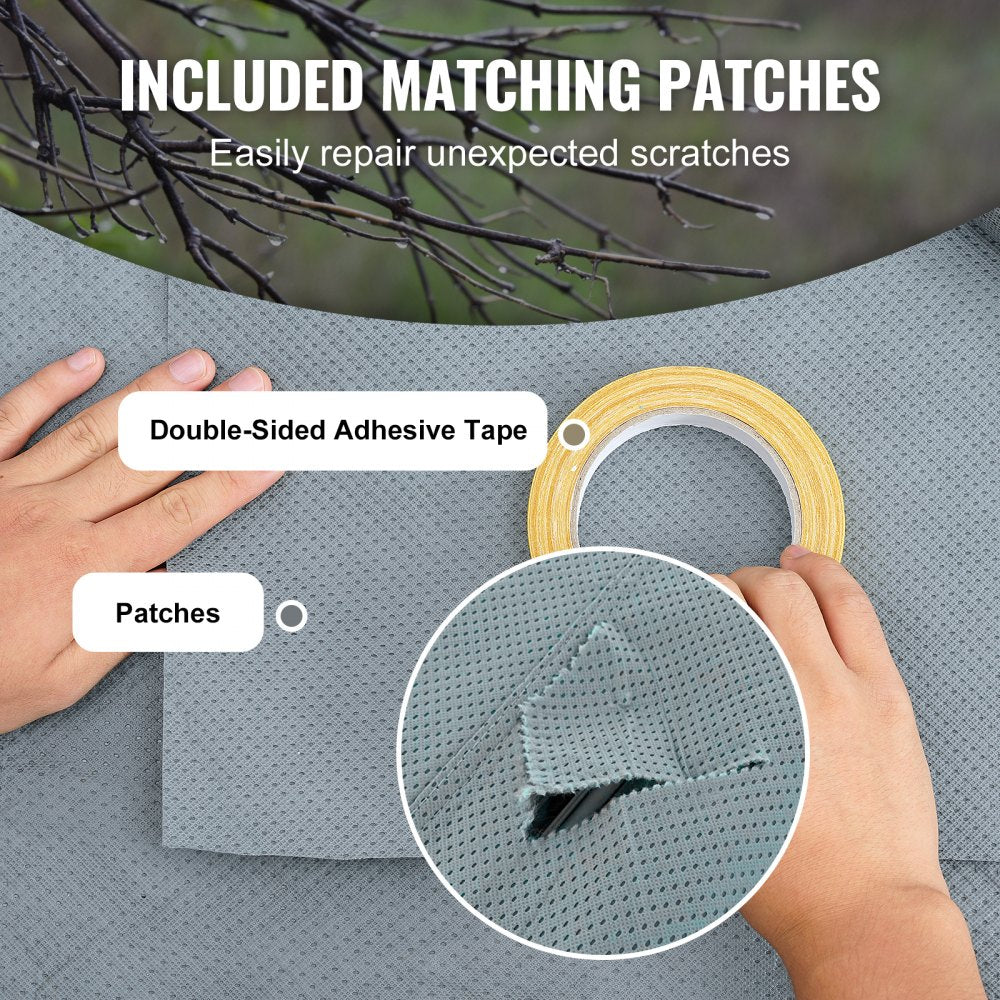 VEVOR Travel Trailer Cover, 20-22' RV Cover, 4-Layer Non-Woven Fabric Camper Cover, Waterproof, Windproof And Wear-Resistant Class A RV Cover, Rip-Stop Camper Cover with Storage Bag and Patches