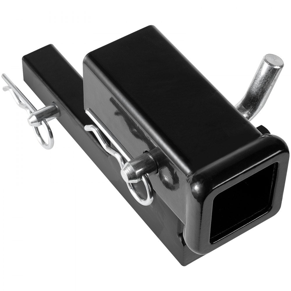 VEVOR Hitch Adapter, 1-1/4" to 2" Receiver Hitch Extender Extension, Trailer Hitch Riser with 4" Rise/Drop, 6-1/2" Extension Length, 4000 lbs Towing Capacity, Hitch Pins, Bolt and Nut Included, Black