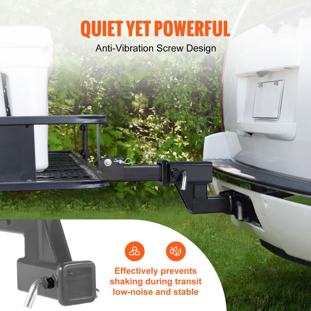 VEVOR Trailer Hitch Riser, for 2" Receiver with 4" Rise/Drop, Trailer Receiver Hitch Extender Extension Adapter, 5-1/4" and 6-3/4" Extension Length, 4000 lbs Towing Capacity, Hitch Pin Included, Black