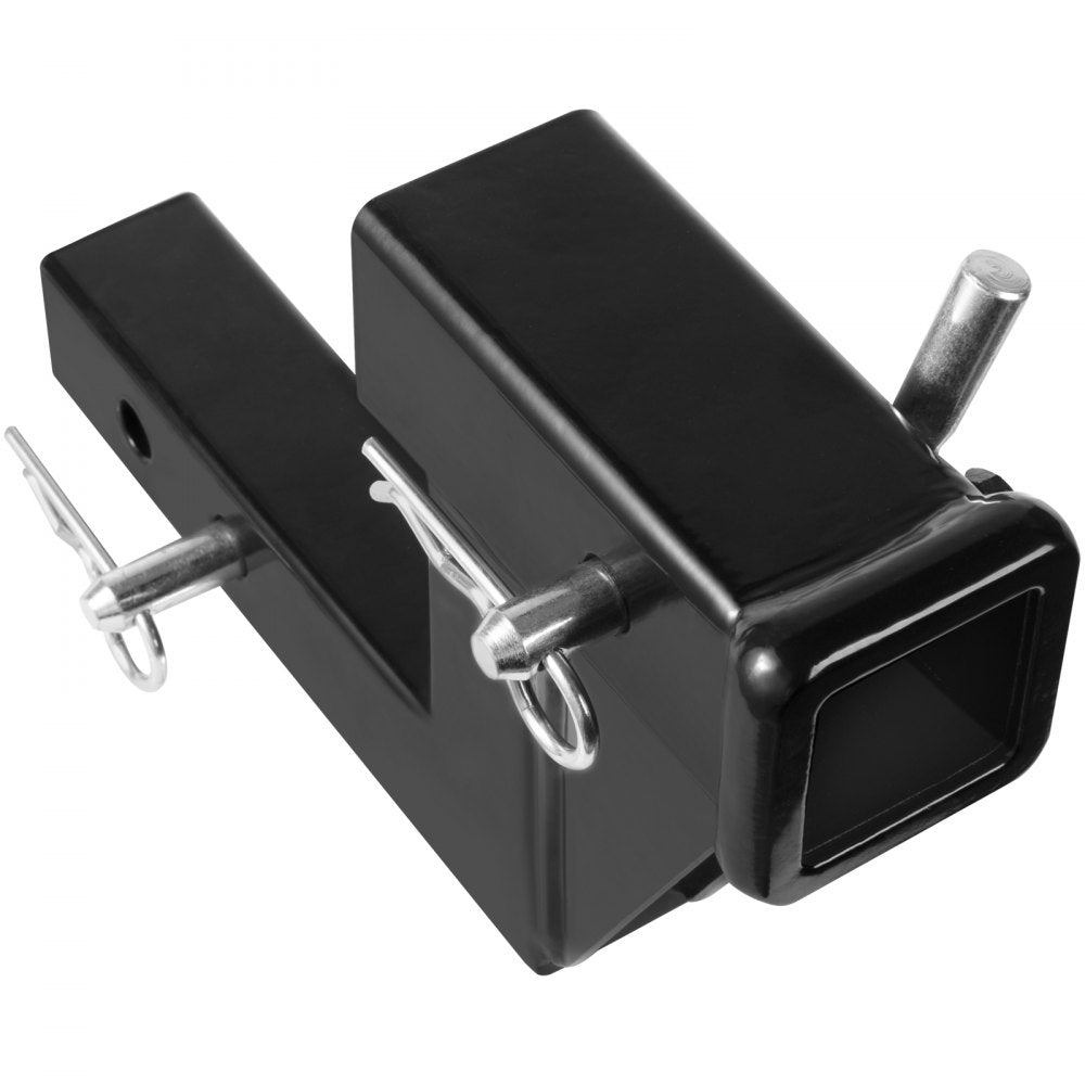 VEVOR Trailer Hitch Riser, for 2" Receiver with 4" Rise/Drop, Trailer Receiver Hitch Extender Extension Adapter, 5-1/4" and 6-3/4" Extension Length, 4000 lbs Towing Capacity, Hitch Pin Included, Black