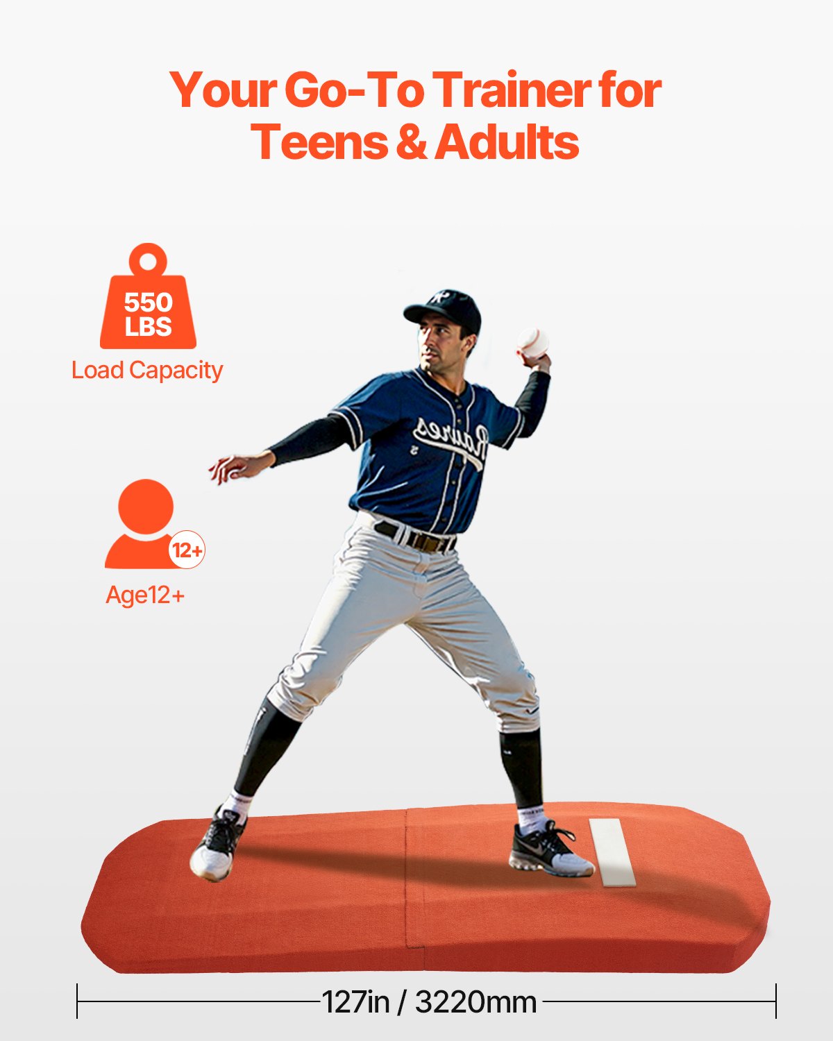 VEVOR 127 in Pitching Mound Portable Pitcher Mound Baseball Softball Training